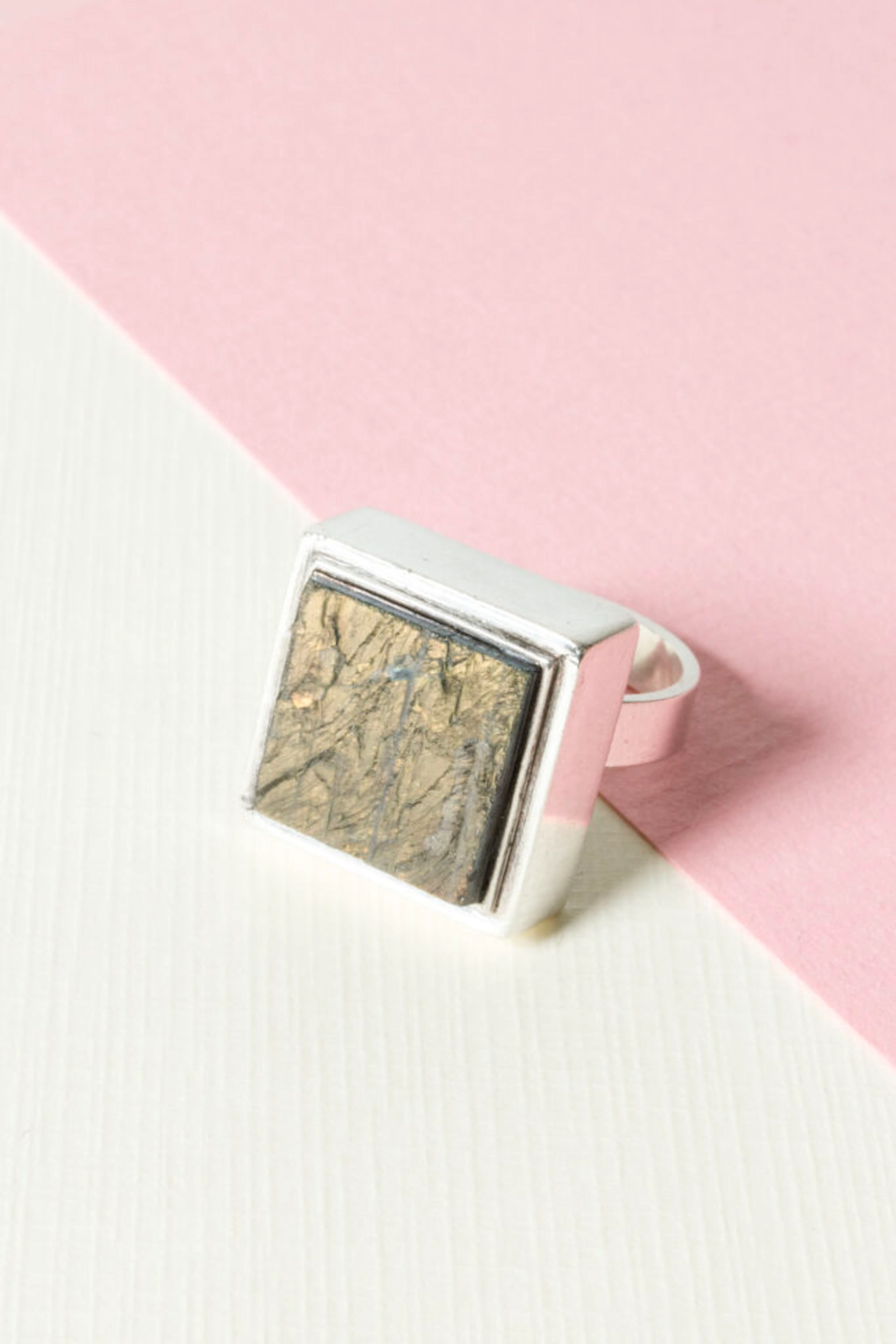Silver and spectrolite ring by Helge Narsakka