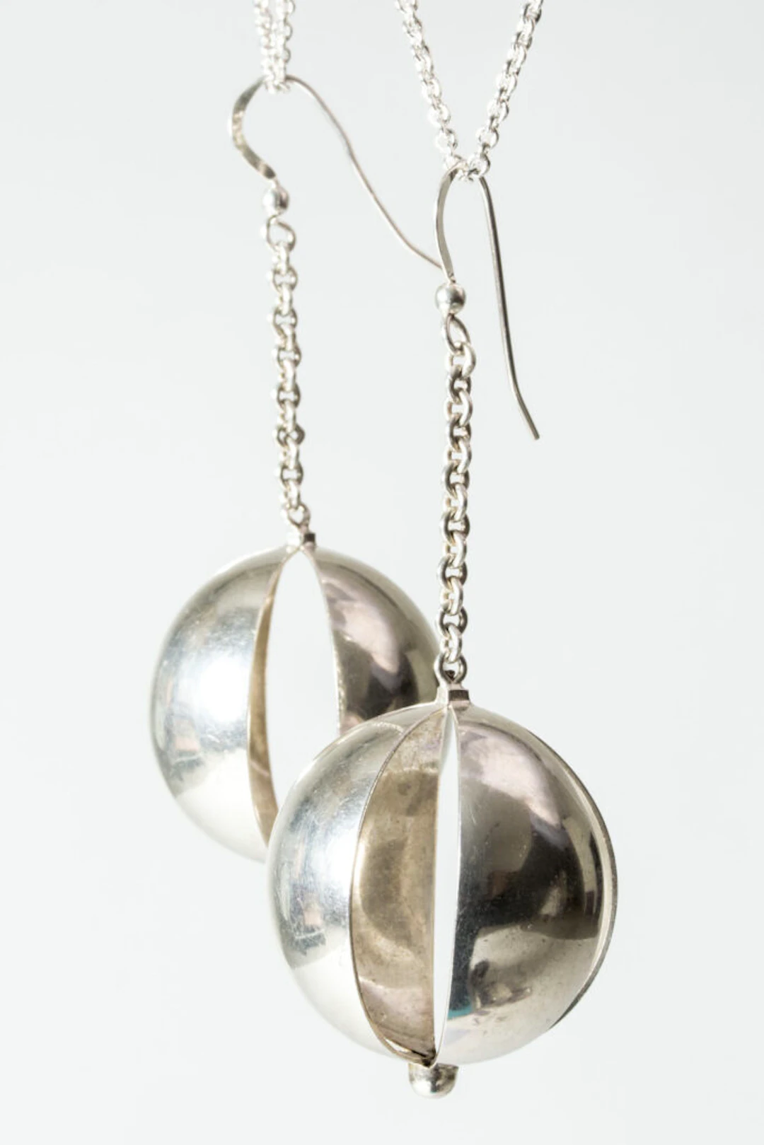 Modernist silver earrings by Elis Kauppi