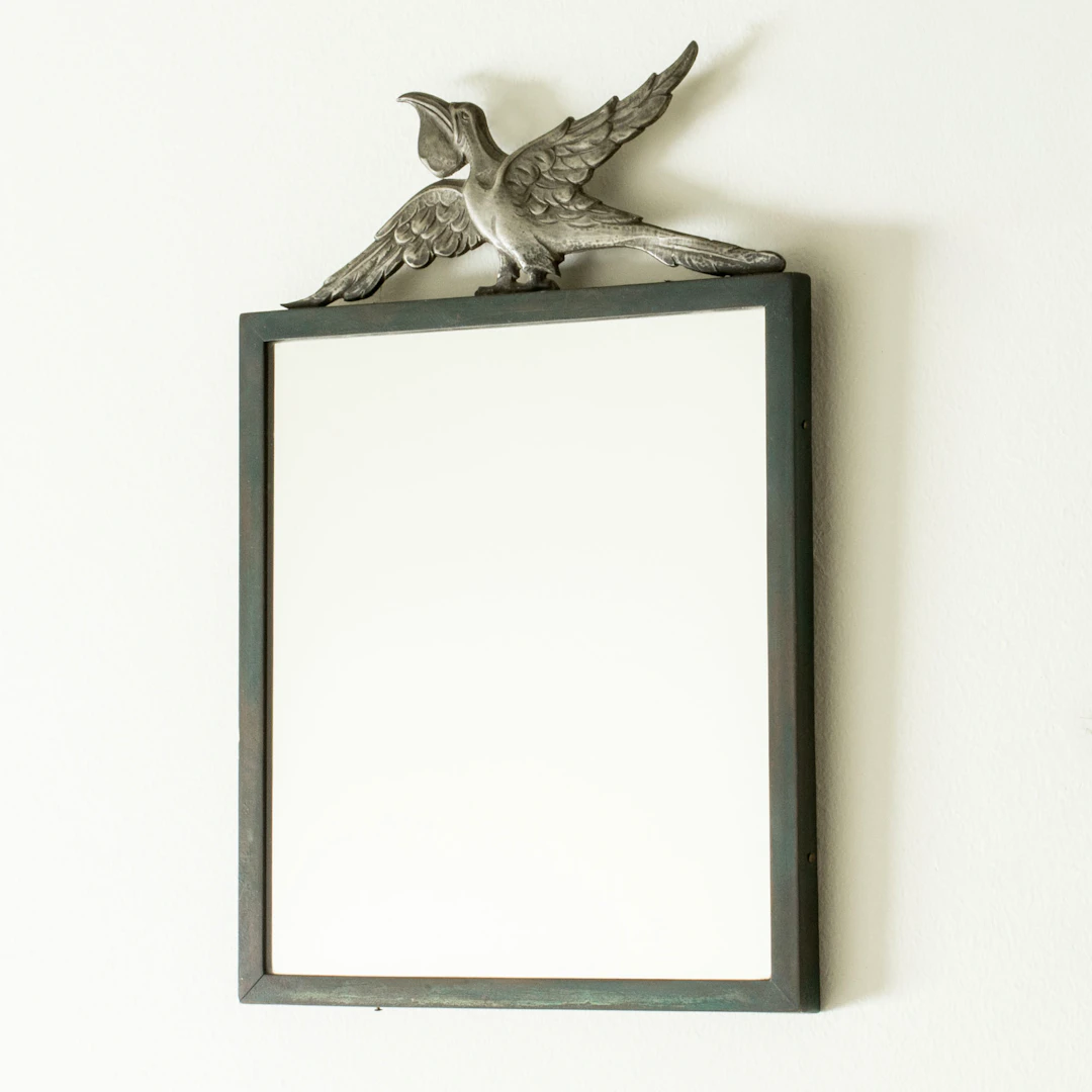Swedish Grace Bronze Wall Mirror by Astrid Aagesen