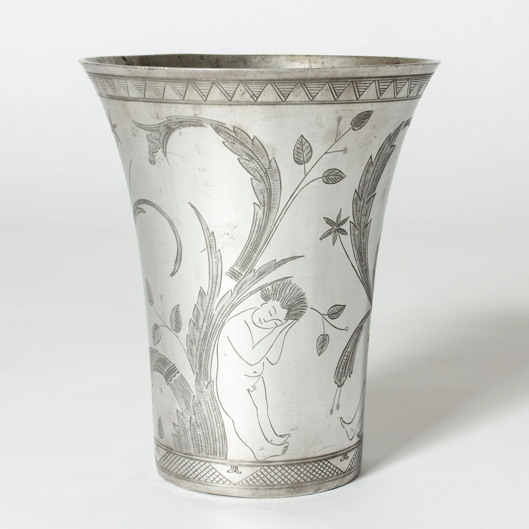 Pewter vase by Tyra Lundgren