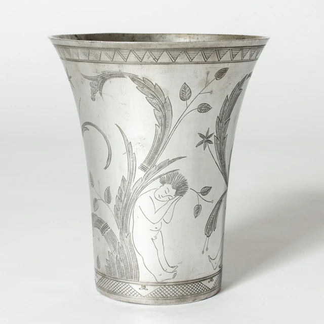 Pewter vase by Tyra Lundgren
