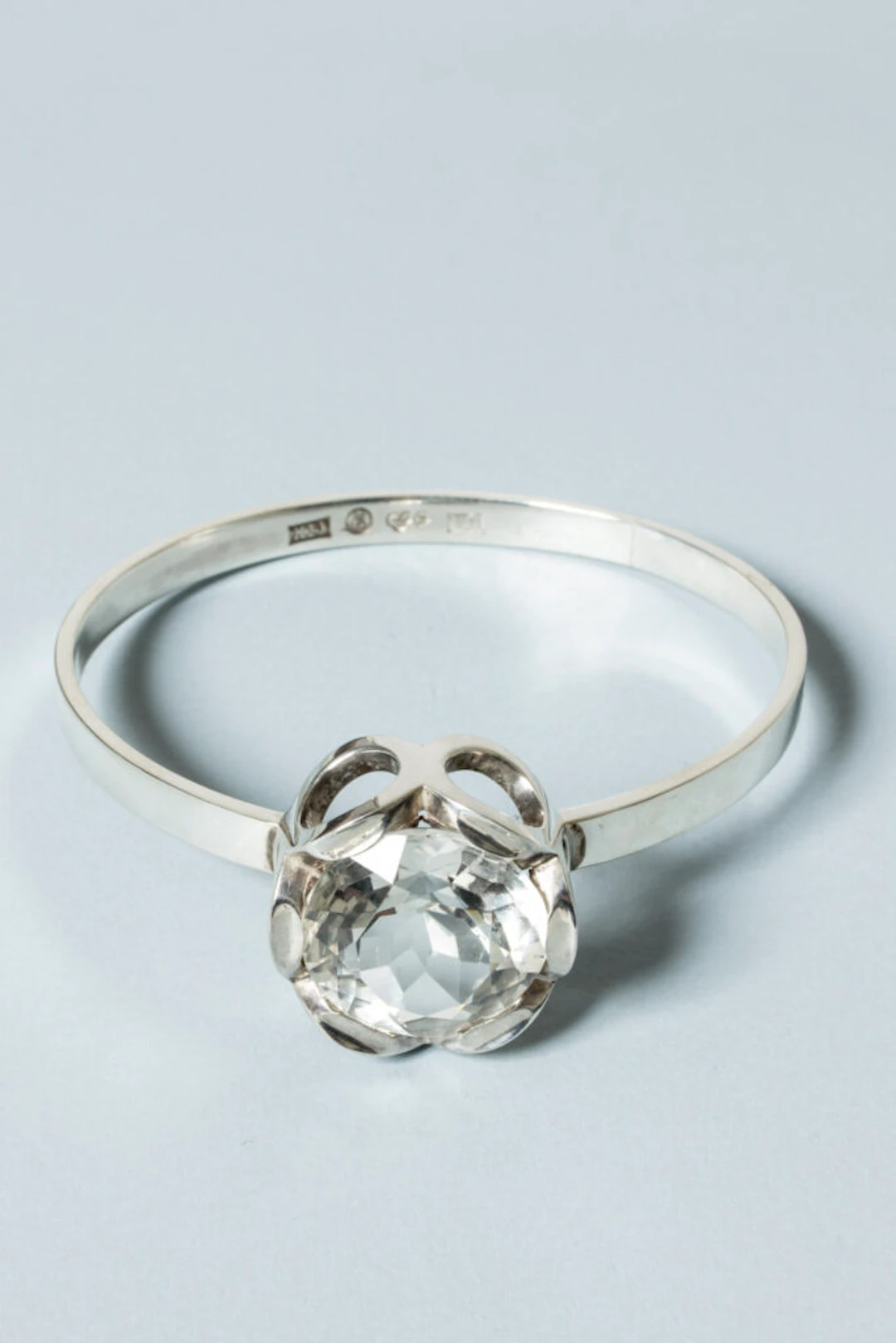 Silver and rock crystal bracelet by Karl-Ingemar Johansson
