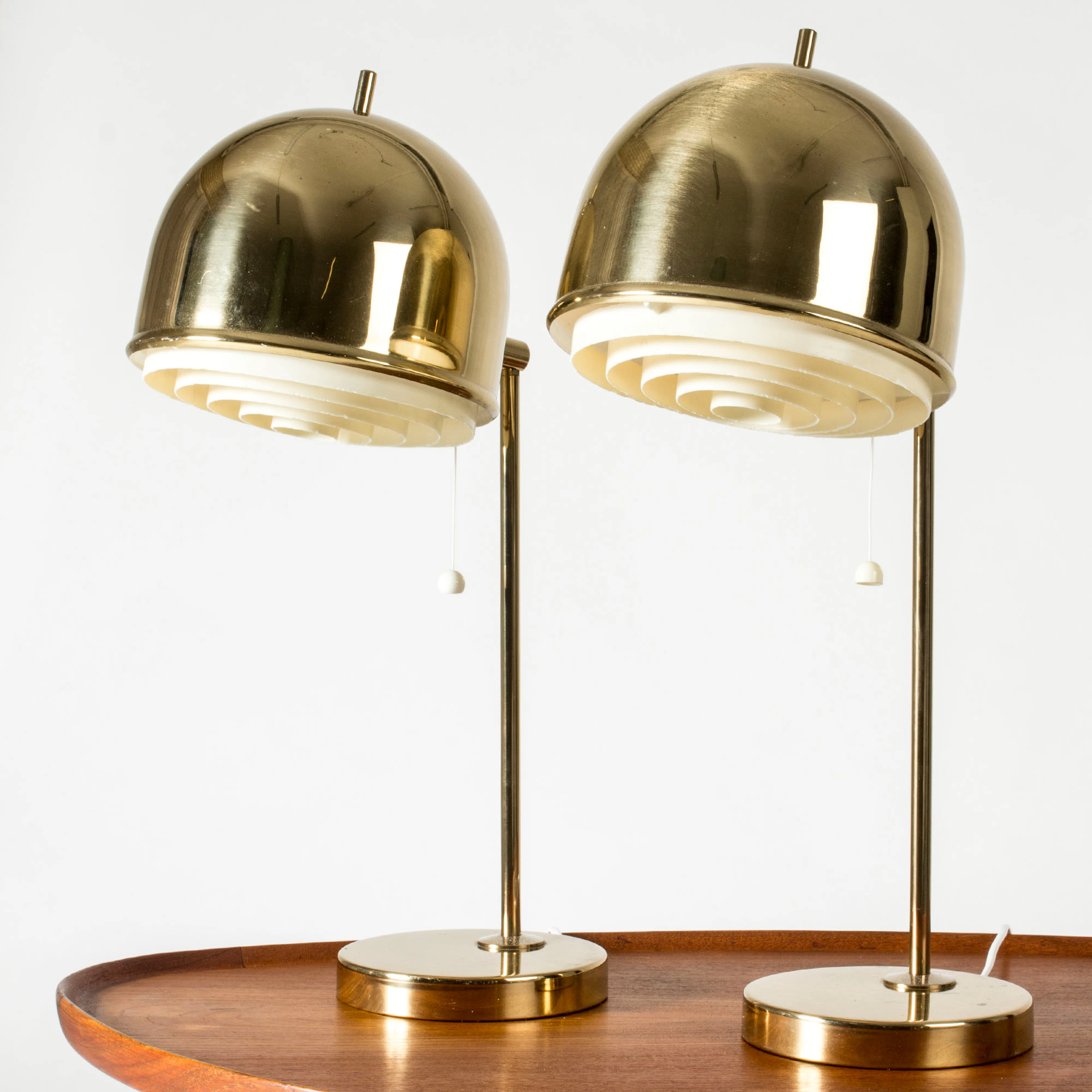 Midcentury Modern brass table lamps from Bergboms