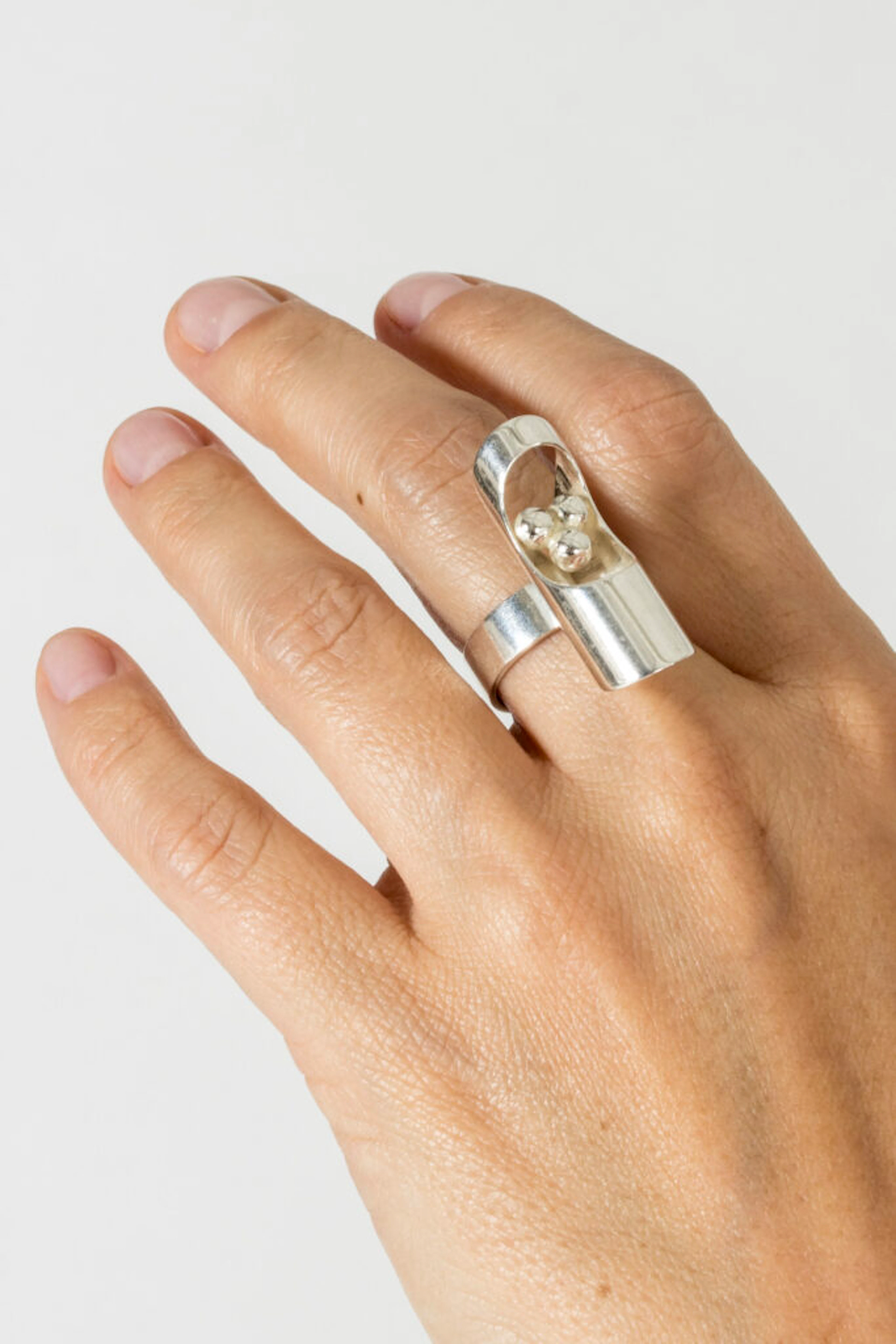 Modernist silver ring by Elis Kauppi