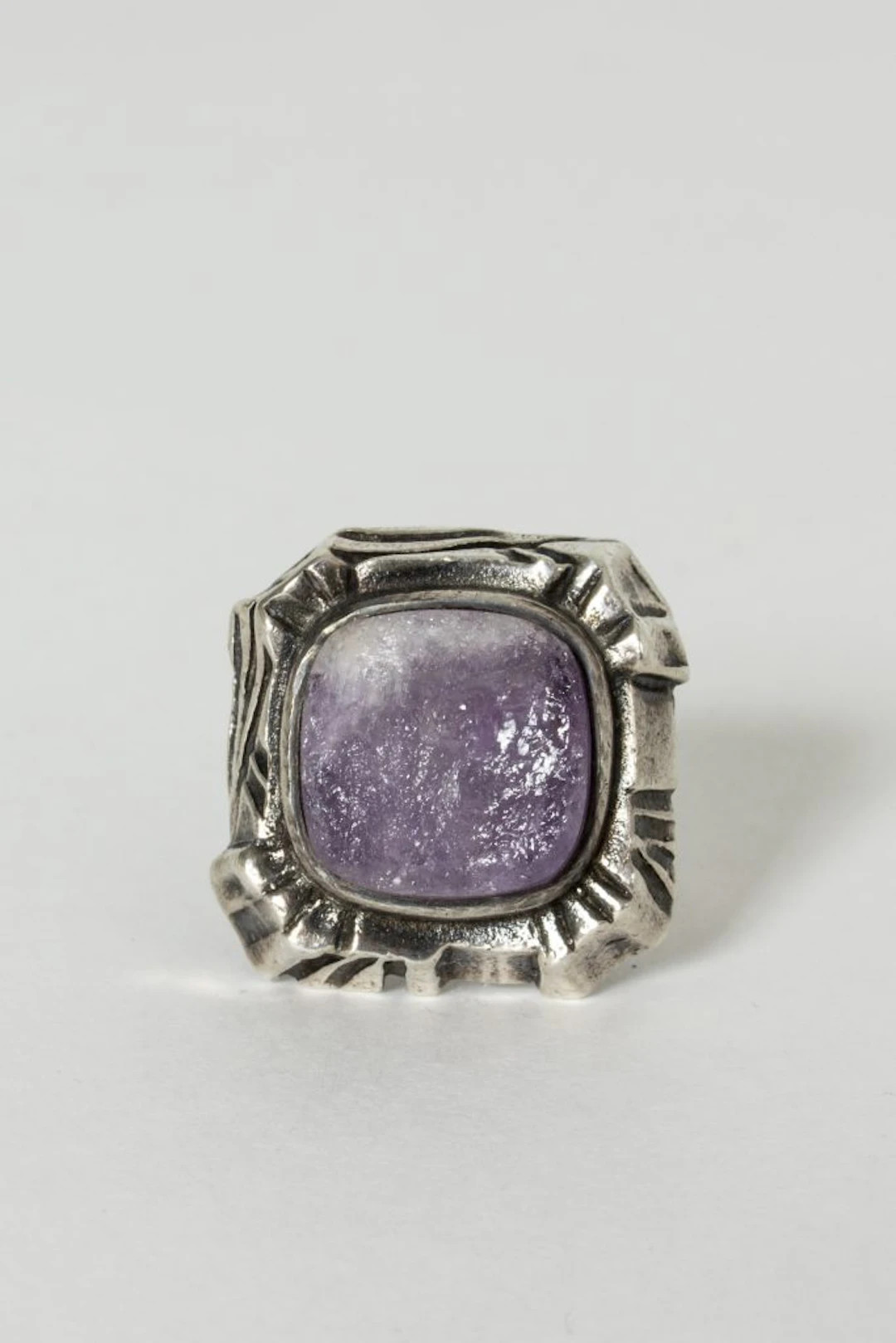 Silver and amethyst ring by Pentti Sarpaneva