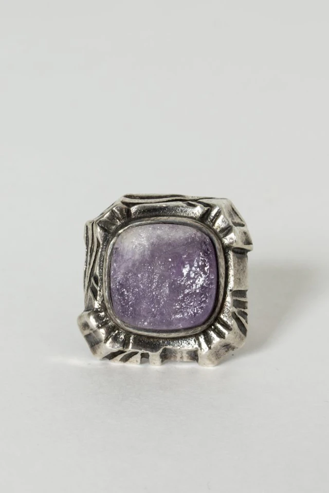 Silver and amethyst ring by Pentti Sarpaneva