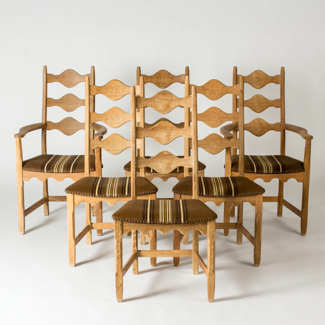Midcentury dining chairs by Henning Kjærnulf