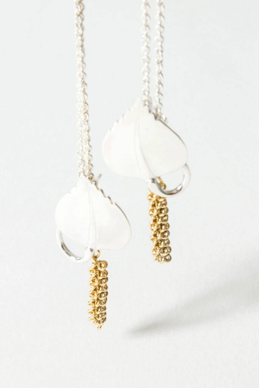 Gilded silver earrings by Gertrud Engel