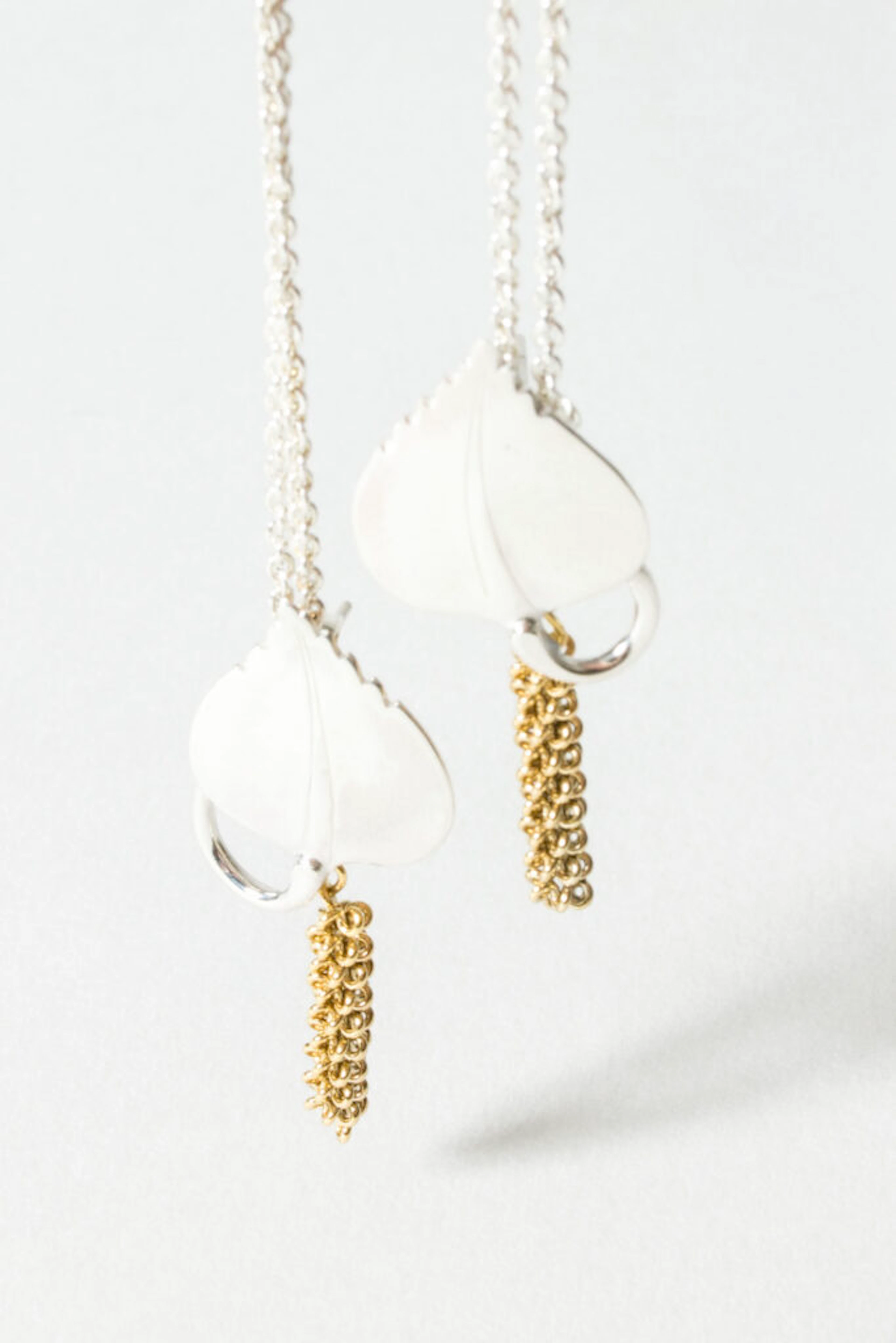 Gilded silver earrings by Gertrud Engel