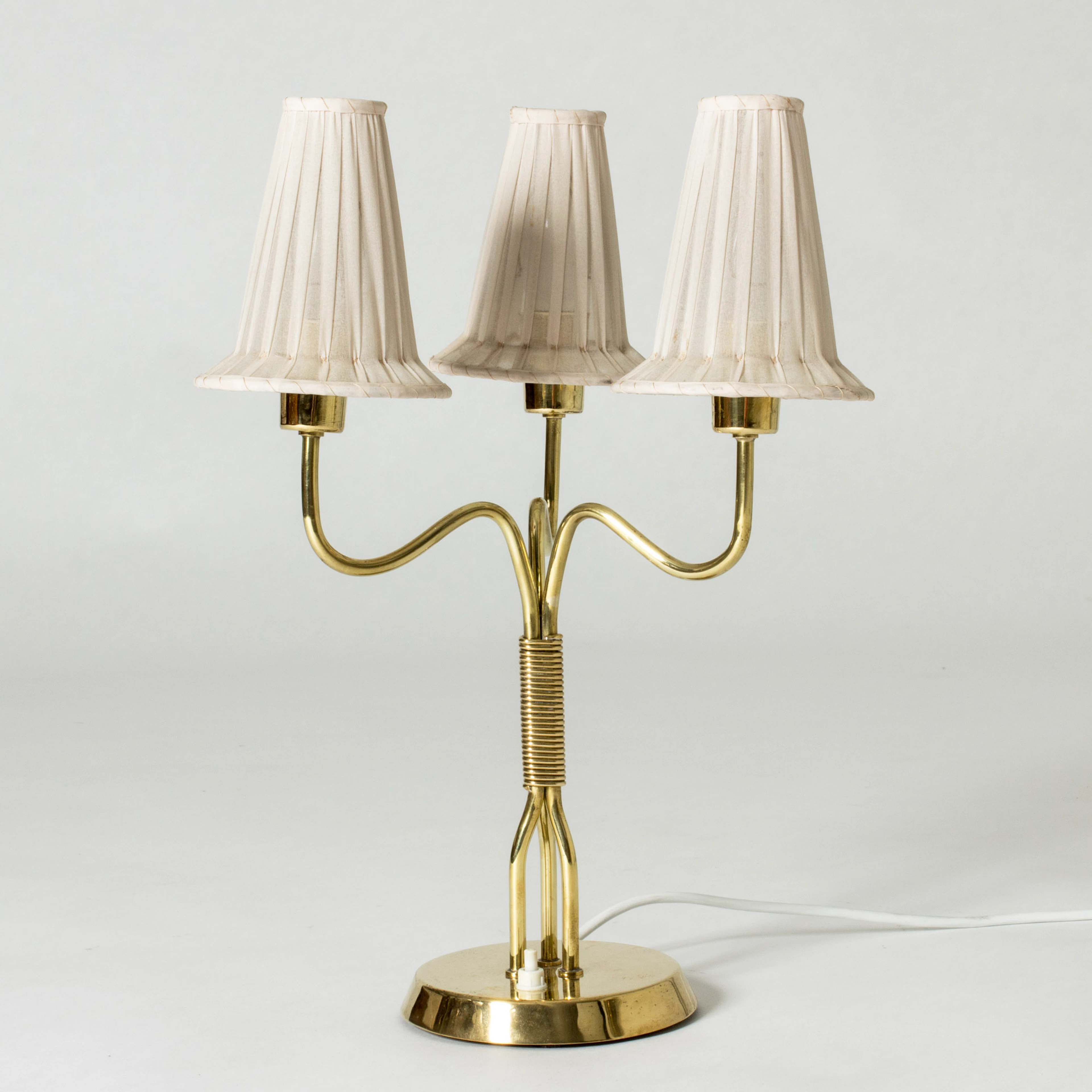 Vintage brass table lamp by Hans Bergström
