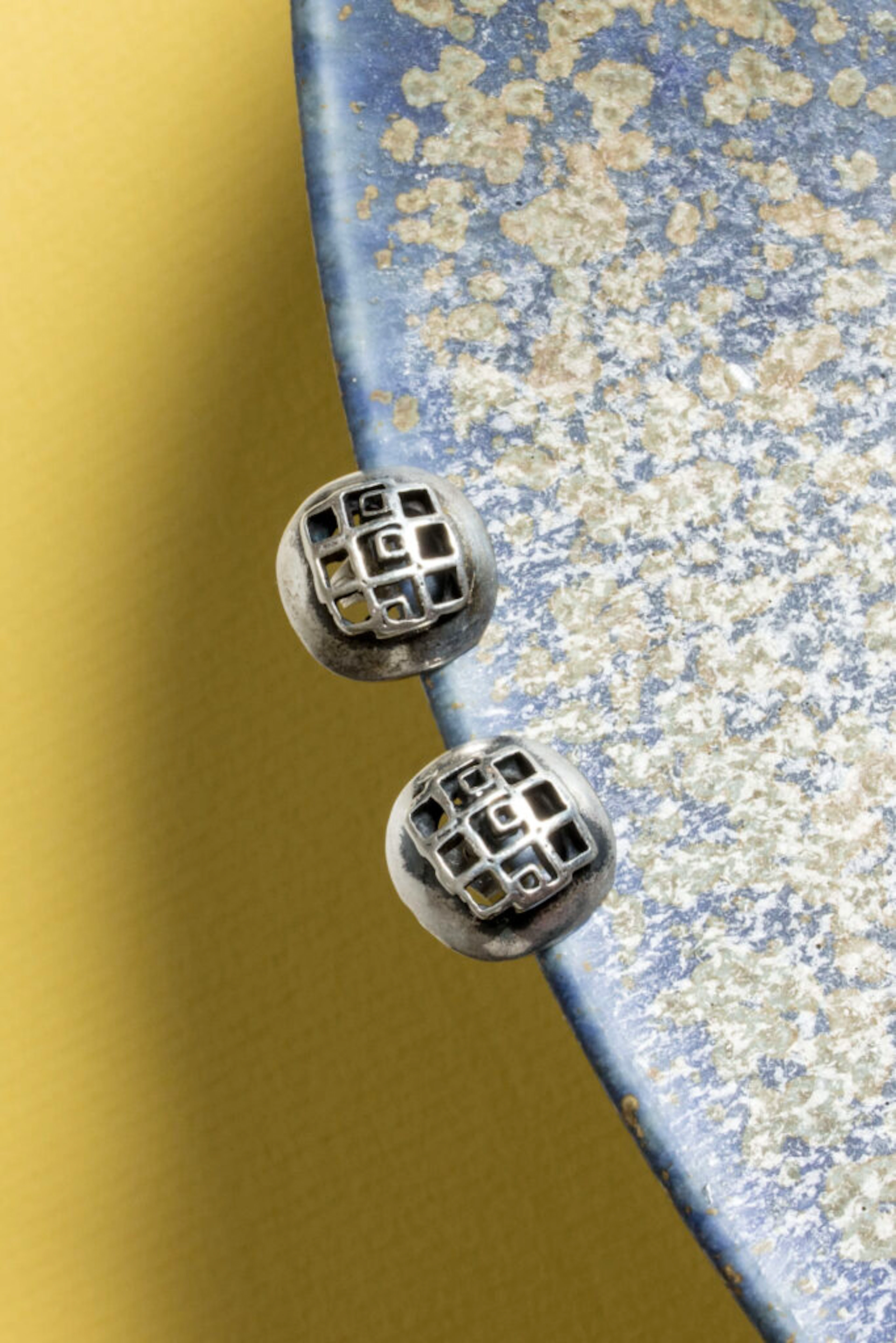 Midcentury silver earrings by Liisa Vitali