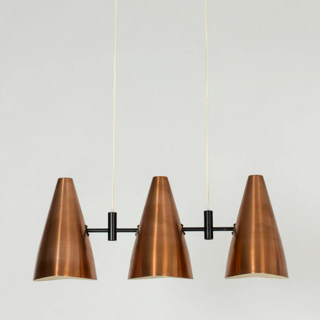 Copper ceiling lamp by Eje Ahlgren