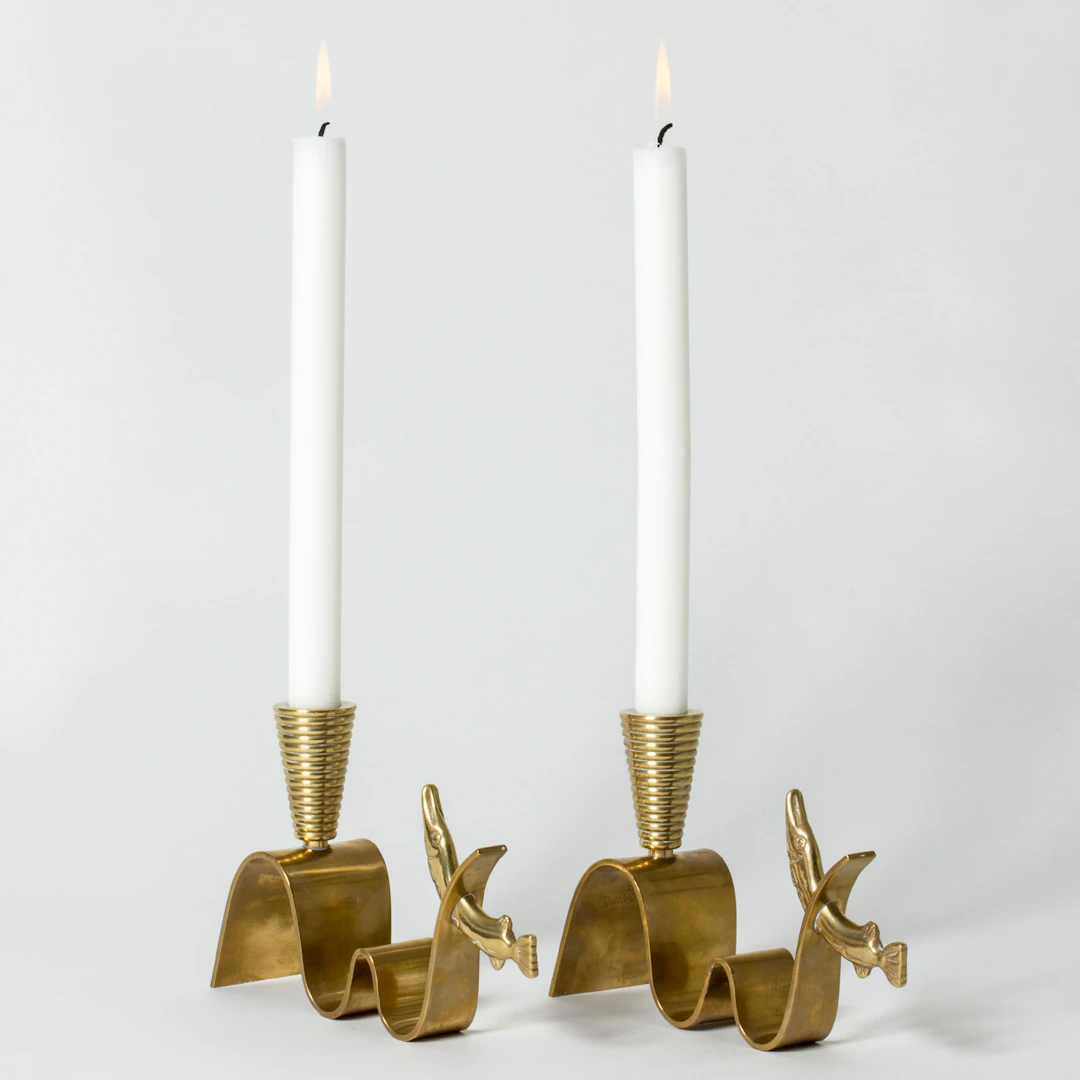 Vintage modernist candlesticks by Carl-Einar Borgström
