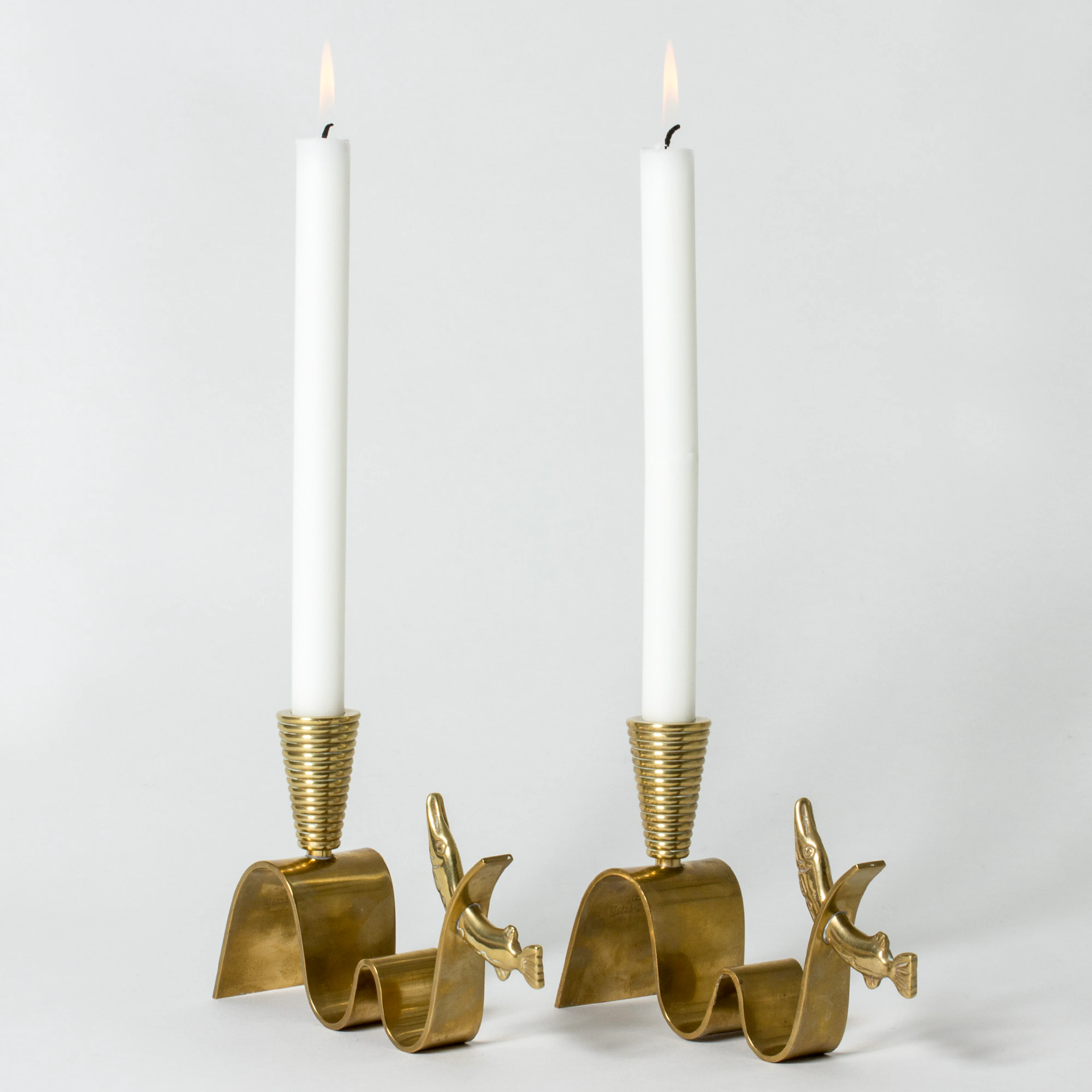 Vintage modernist candlesticks by Carl-Einar Borgström