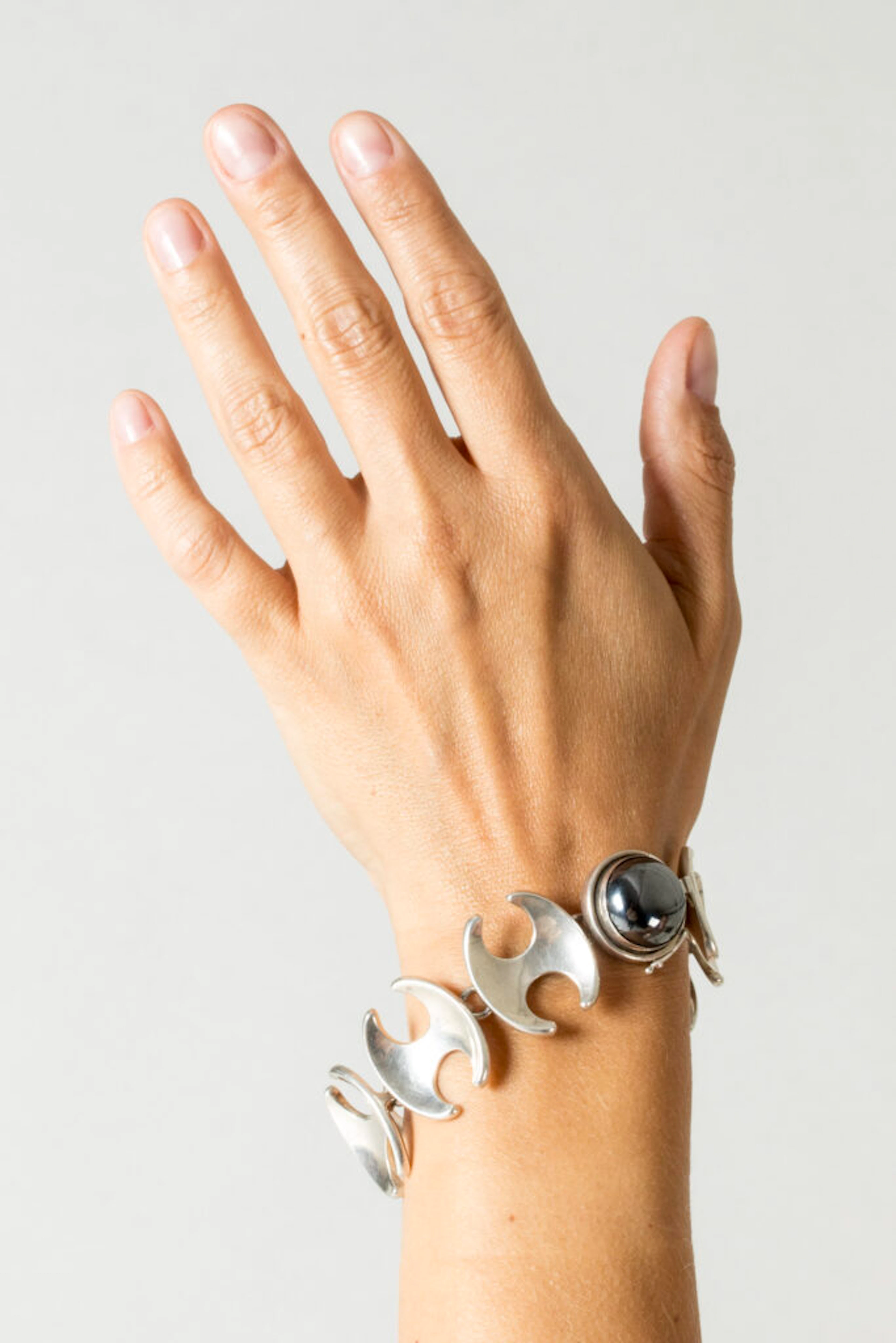 Silver and hematite bracelet by Henning Koppel