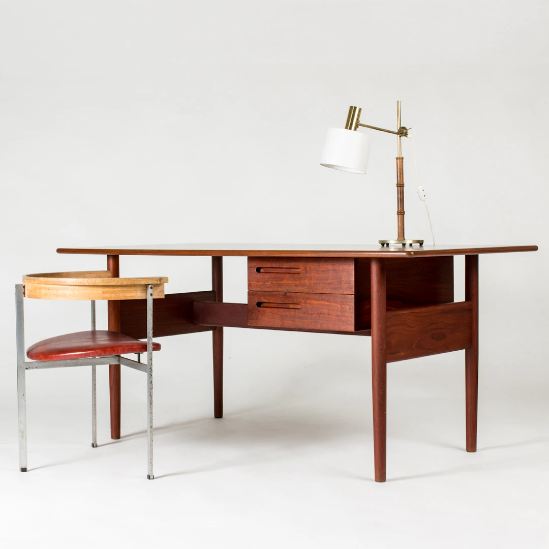 Modernist teak desk by Ib Kofod Larsen