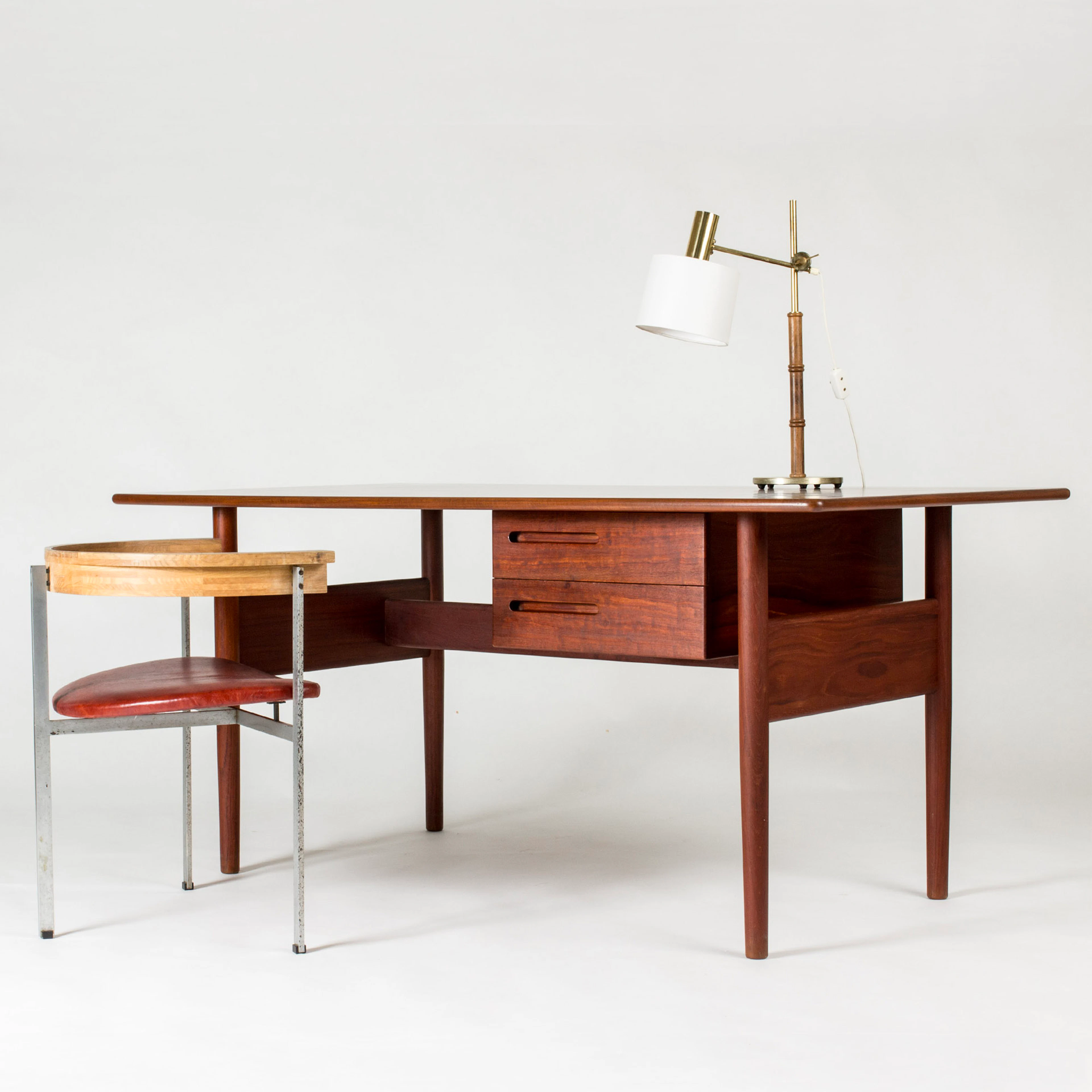 Modernist teak desk by Ib Kofod Larsen