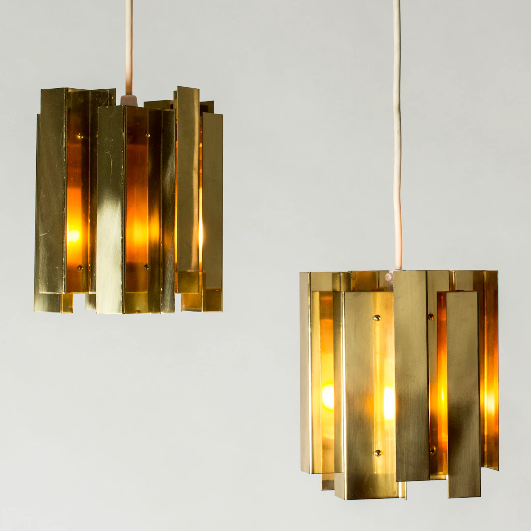 Modernist pendant lights by Carl-Axel Acking