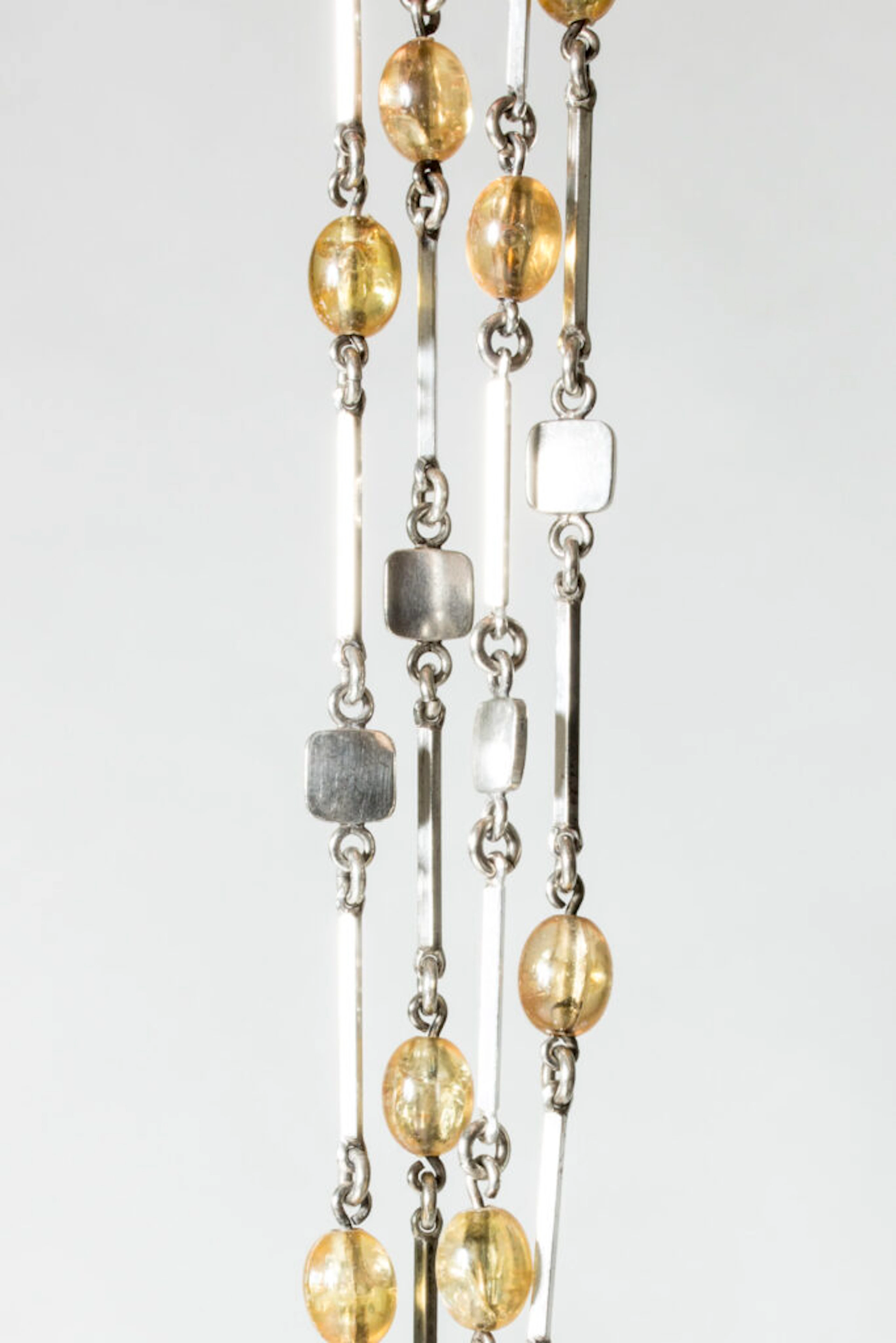 Midcentury silver necklace by Arvo Saarela