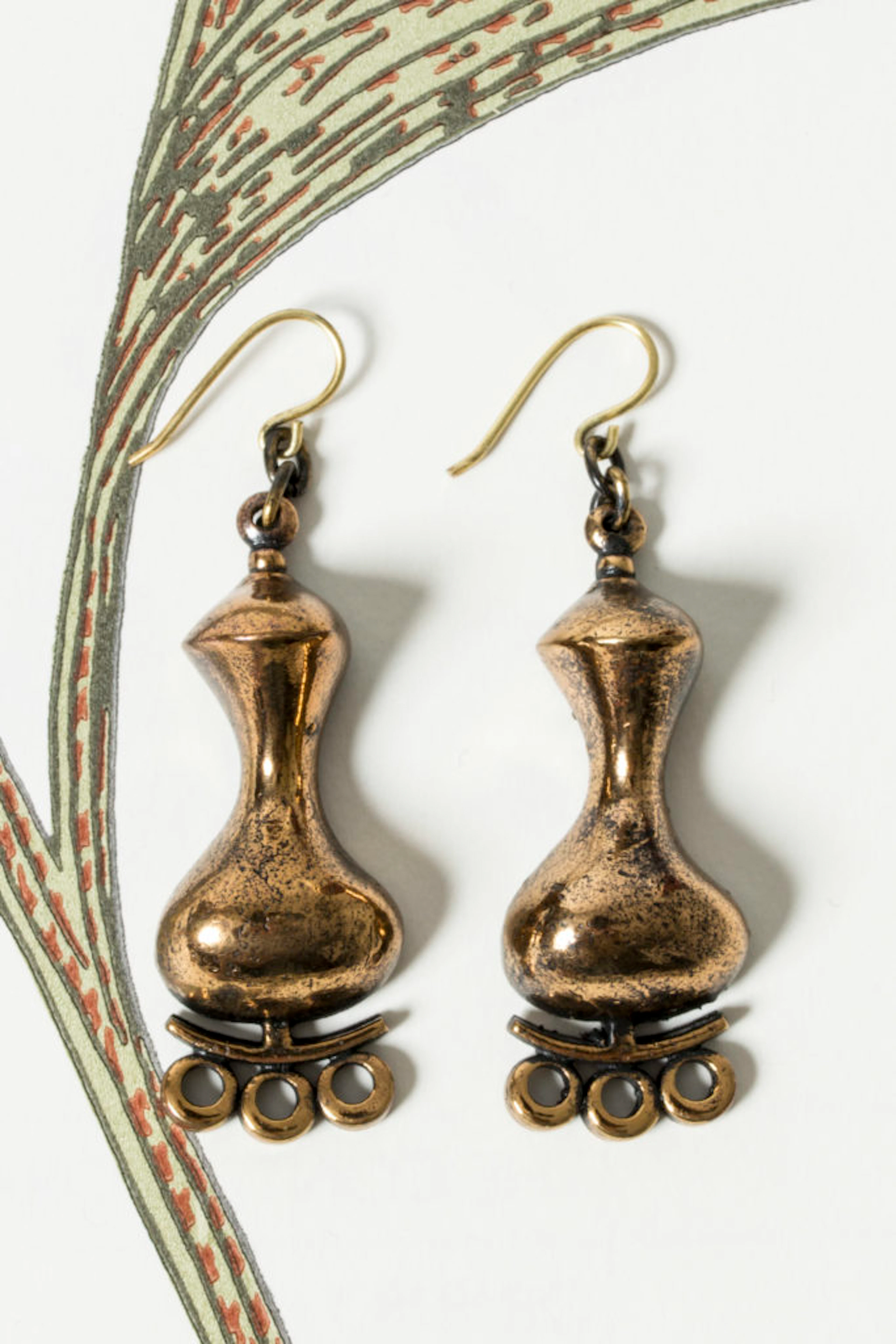 Bronze earrings by Jorma Laine