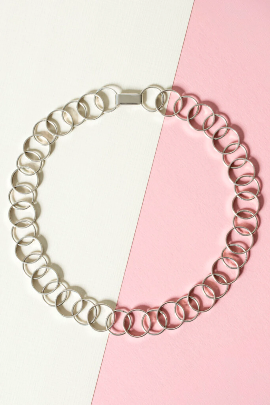 Midcentury silver collier by Arvo Saarela