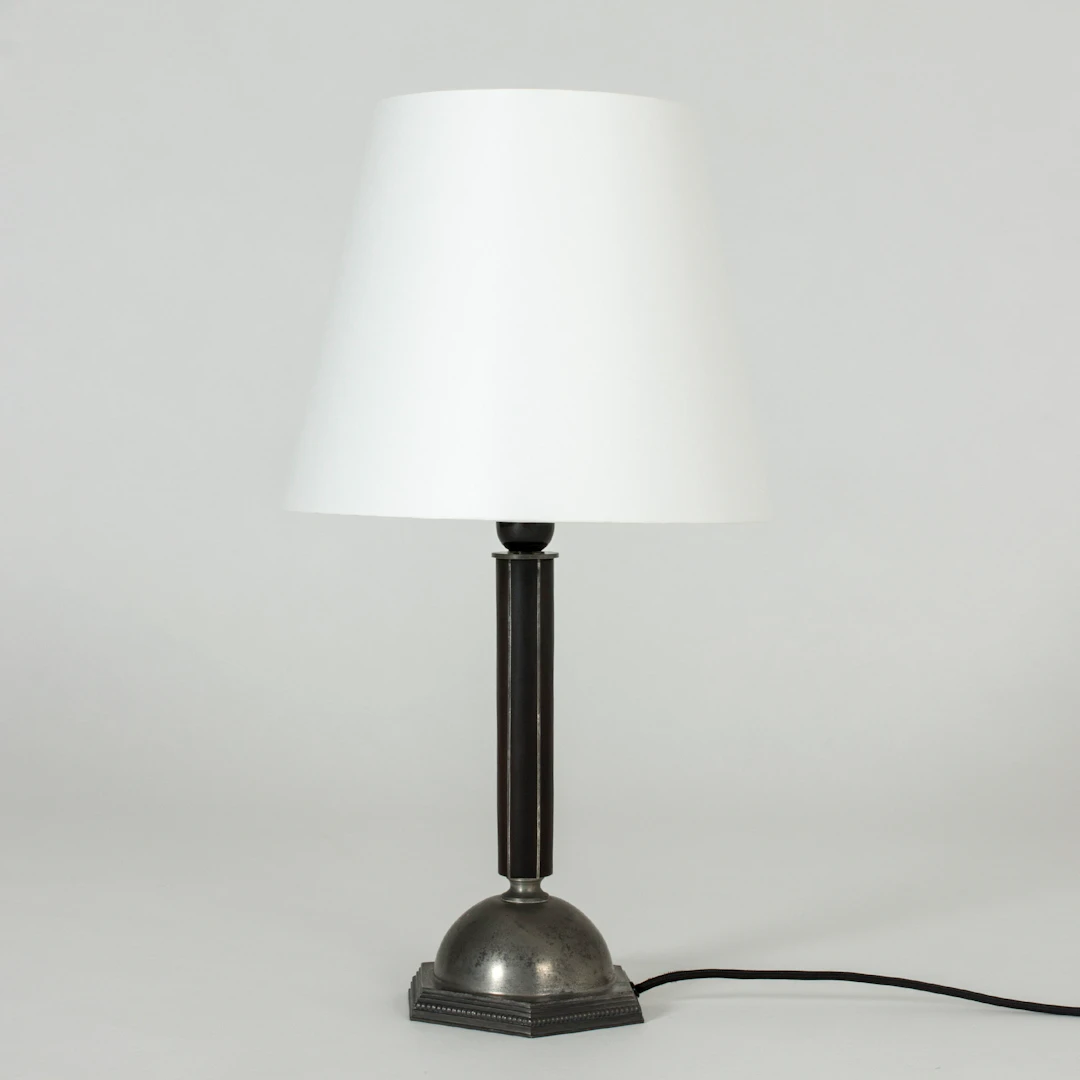 Pewter table lamp from C. G. Hallberg