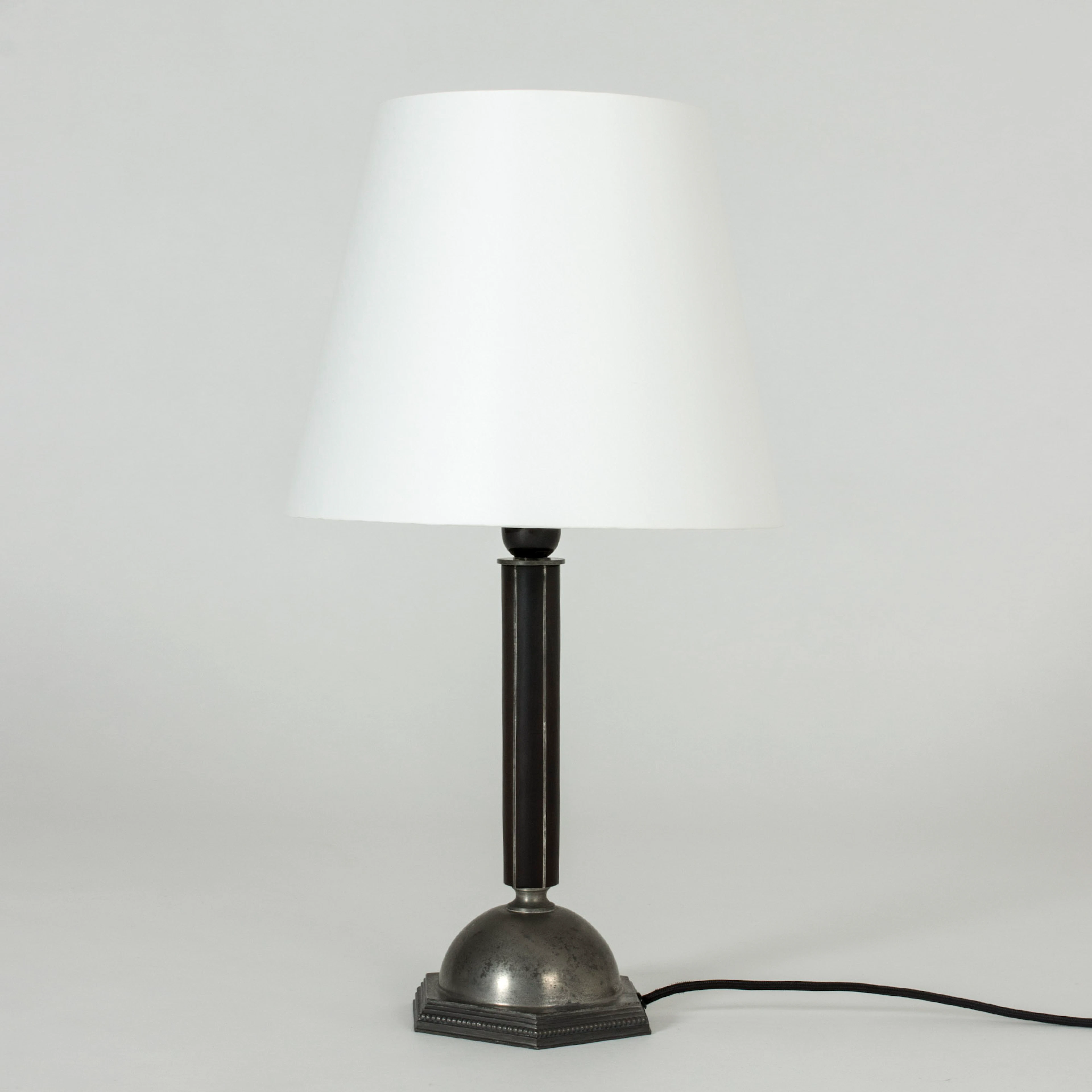 Pewter table lamp from C. G. Hallberg