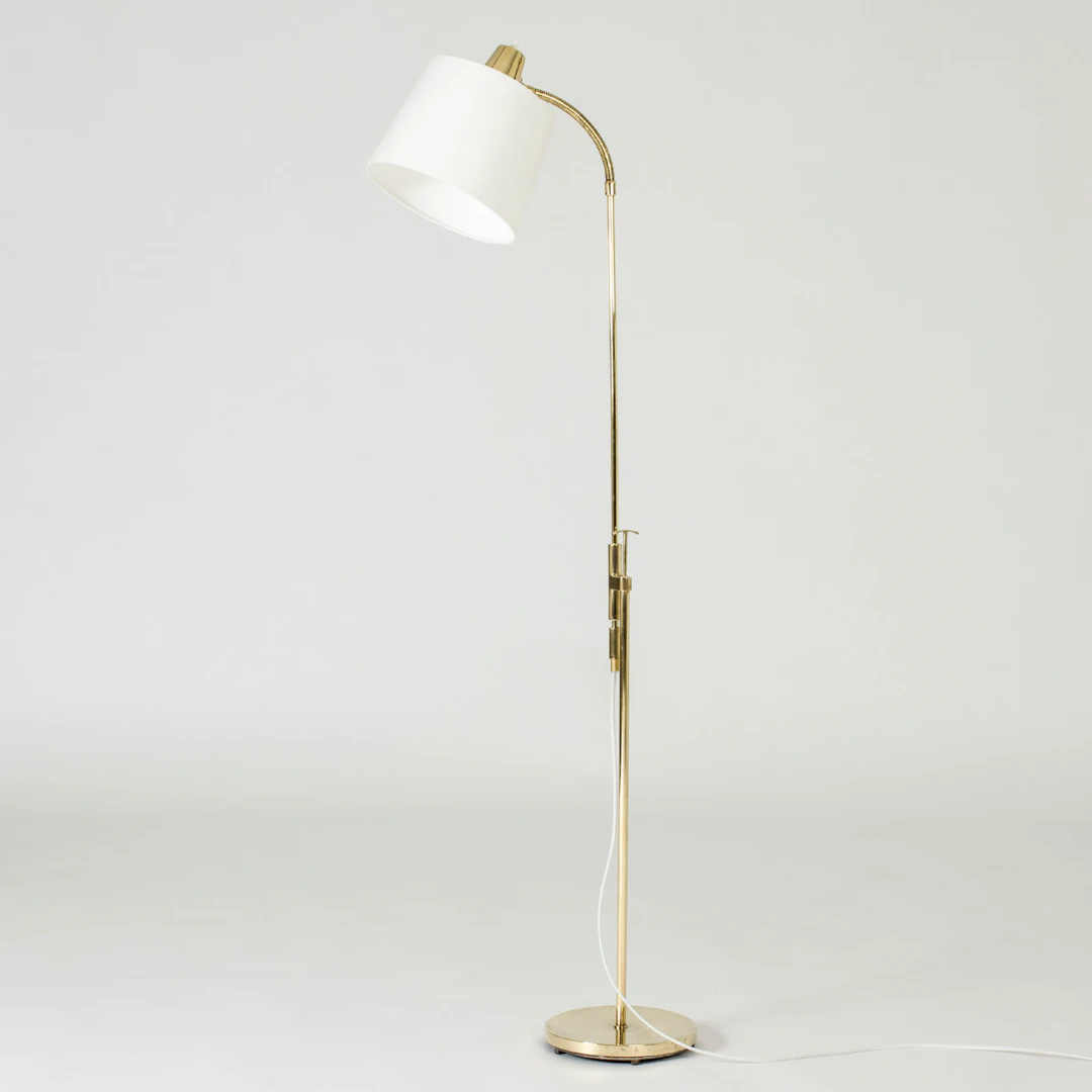 Swedish Modernist brass floor lamp