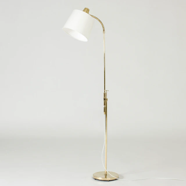 Swedish Modernist brass floor lamp