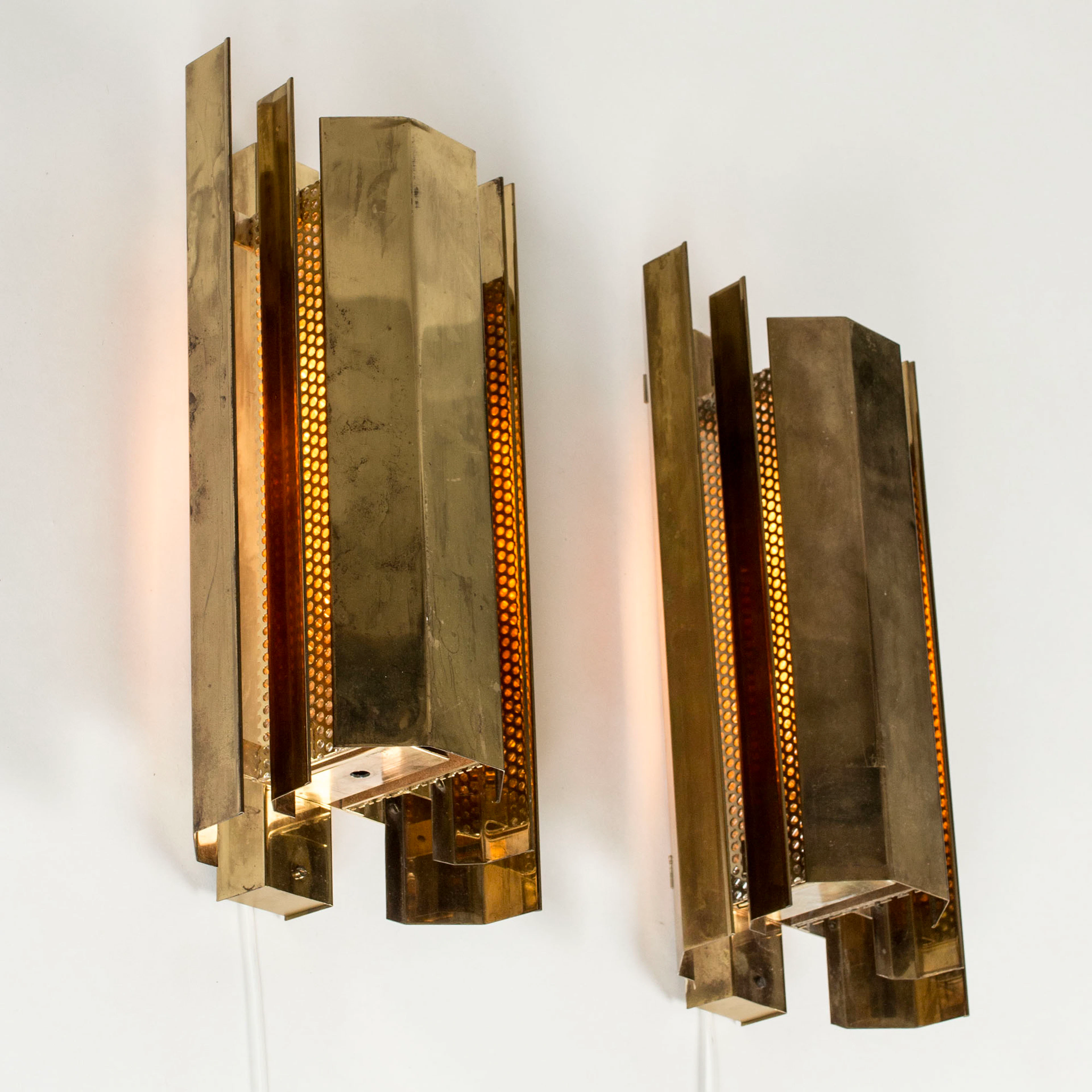 Brass wall lights from Falkenbergs Belysning