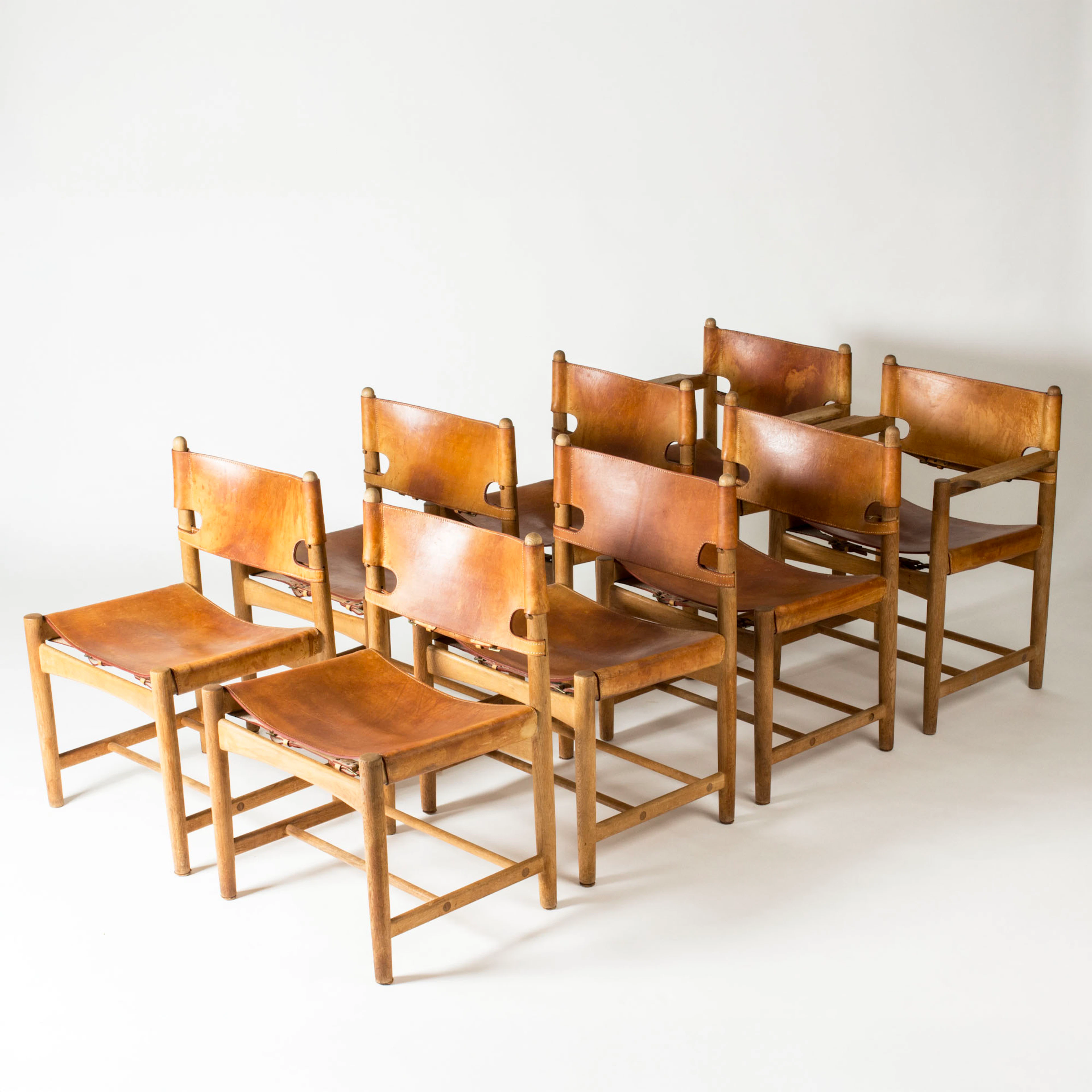 Set of eight dining chairs by Børge Mogensen