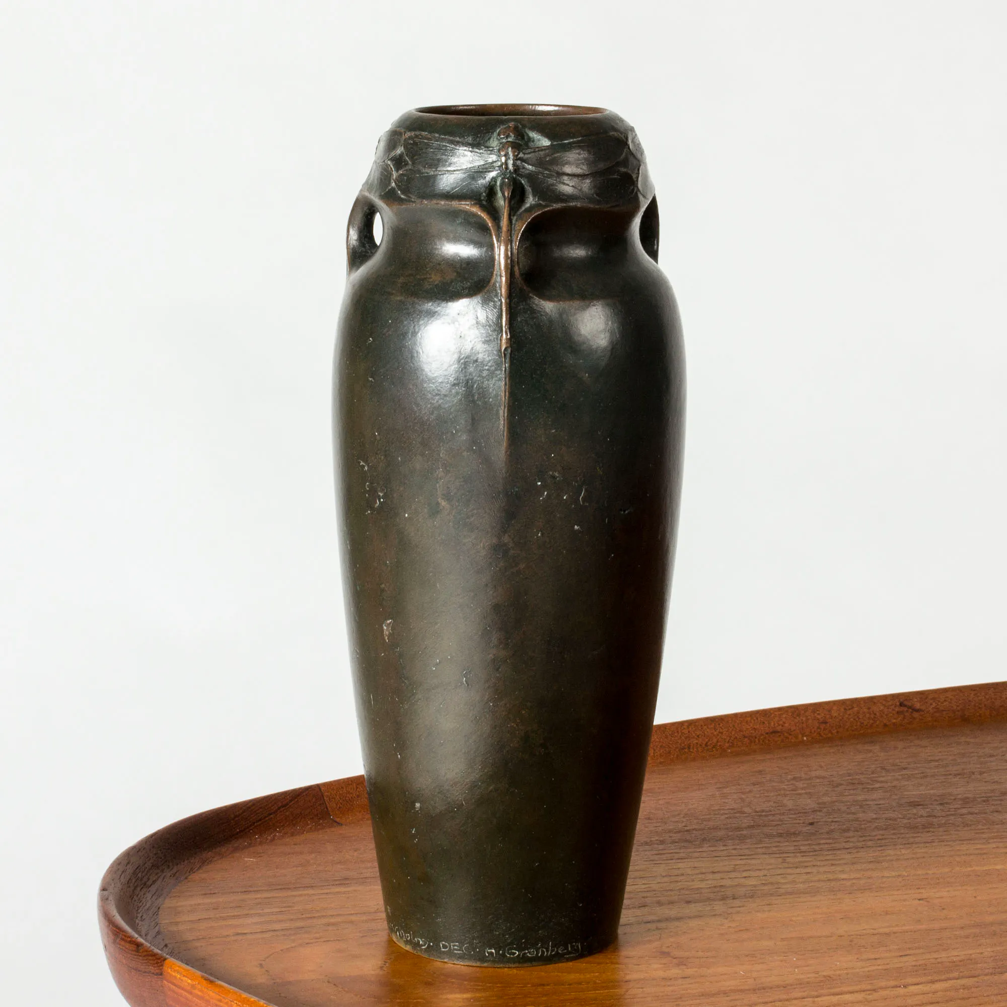 Art Noveau bronze vase from Hugo Elmqvist