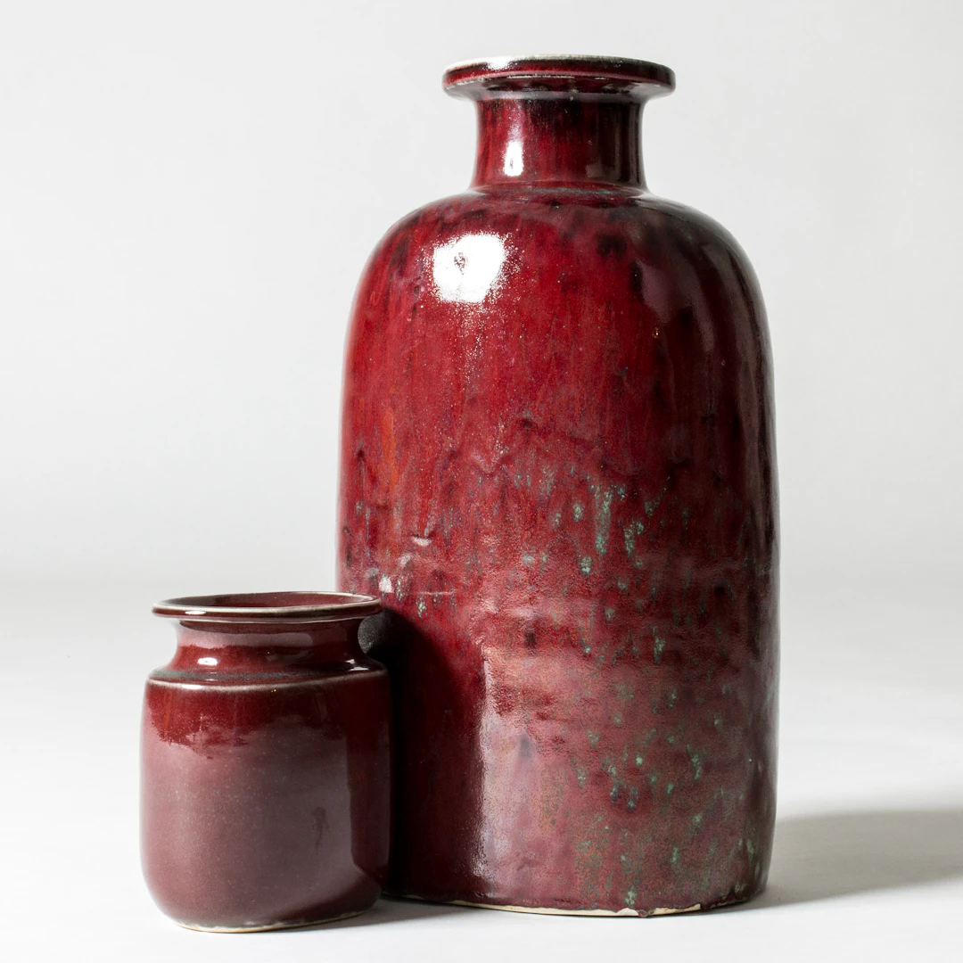 Unique Modernist stoneware vase by Stig Lindberg
