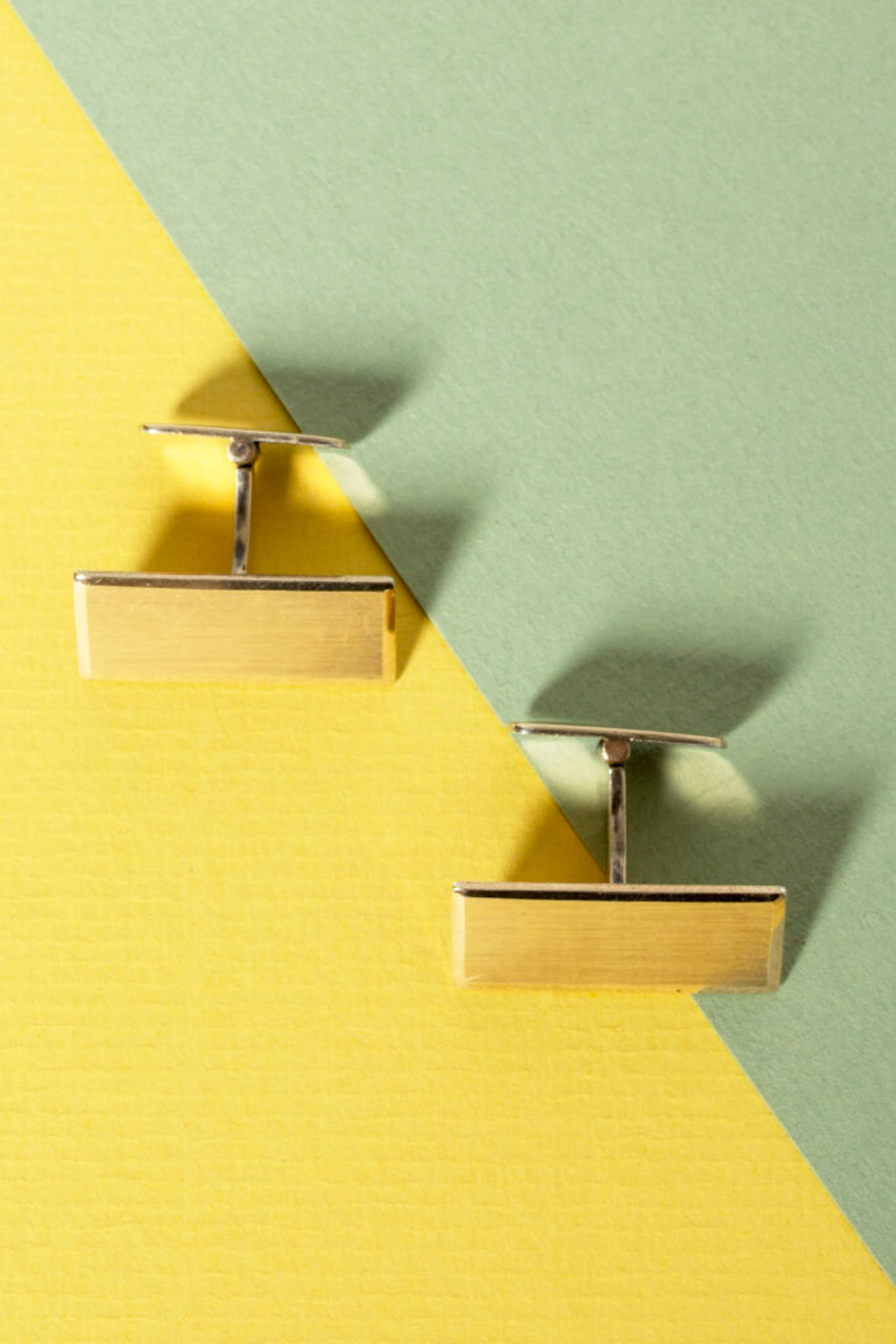Pair of gilded cufflinks from Gustaf Dahlgren & Co