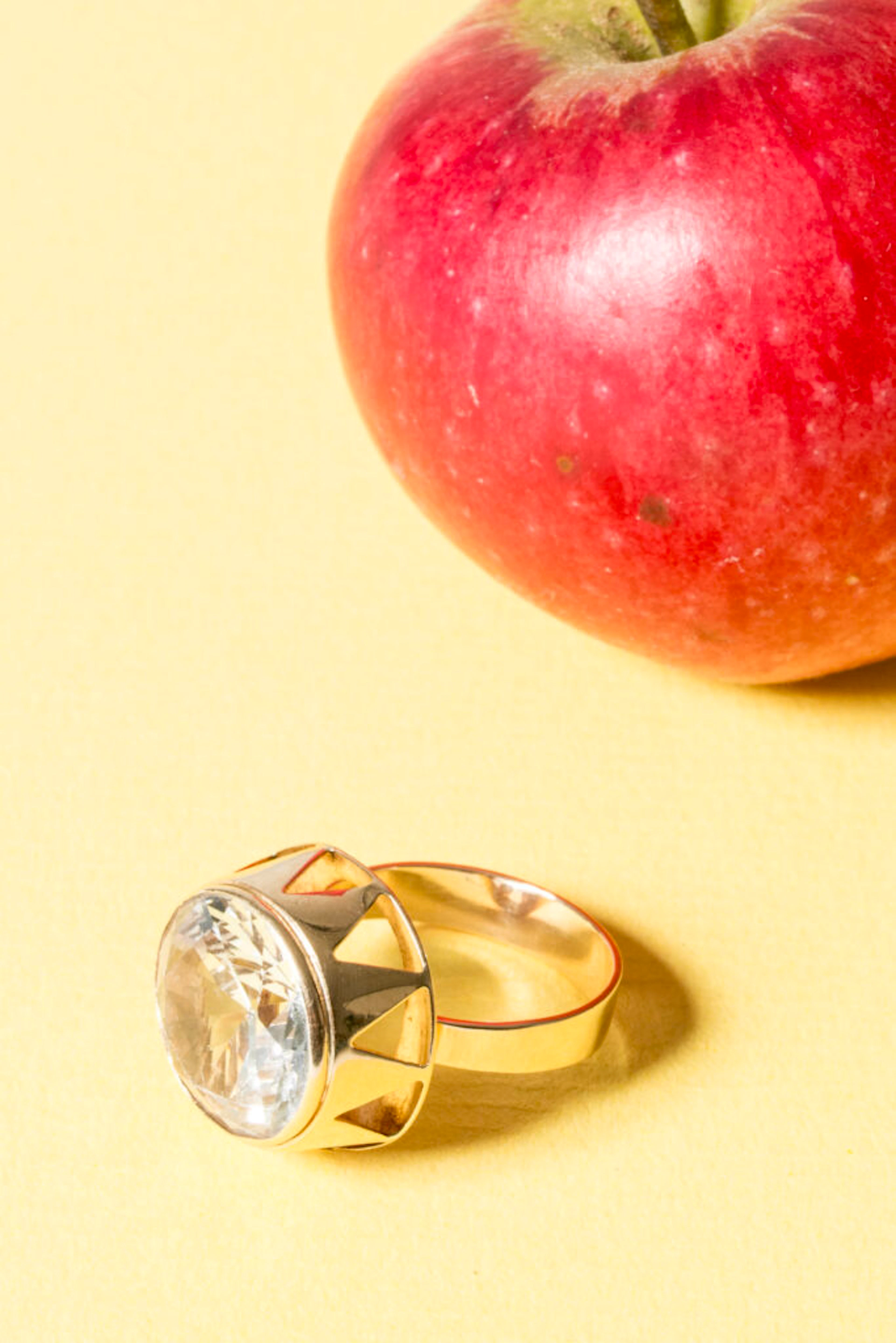 Gold and rock crystal ring by Erkki Juhani Dahlstedt