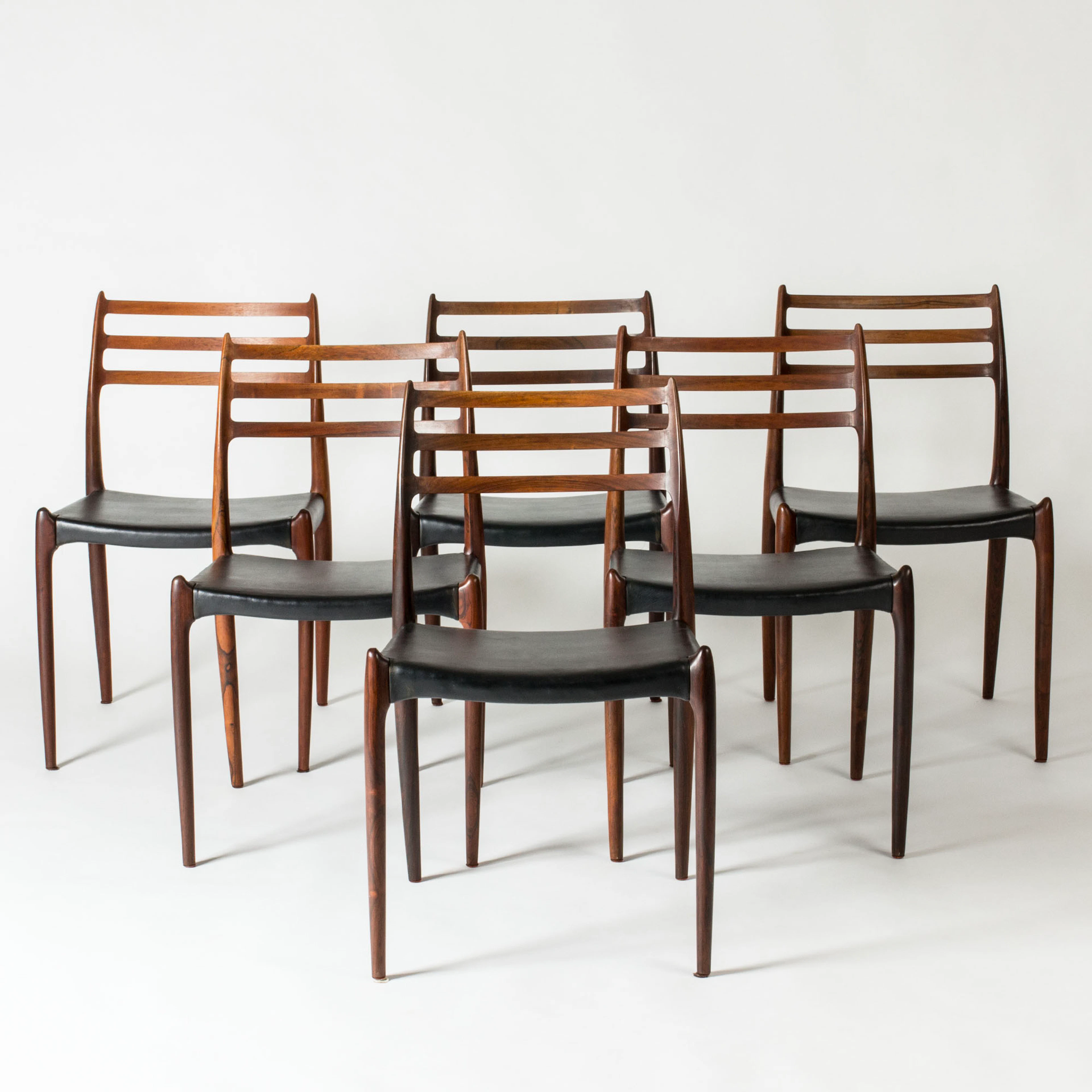 Set of six dining chairs by Niels O. Møller