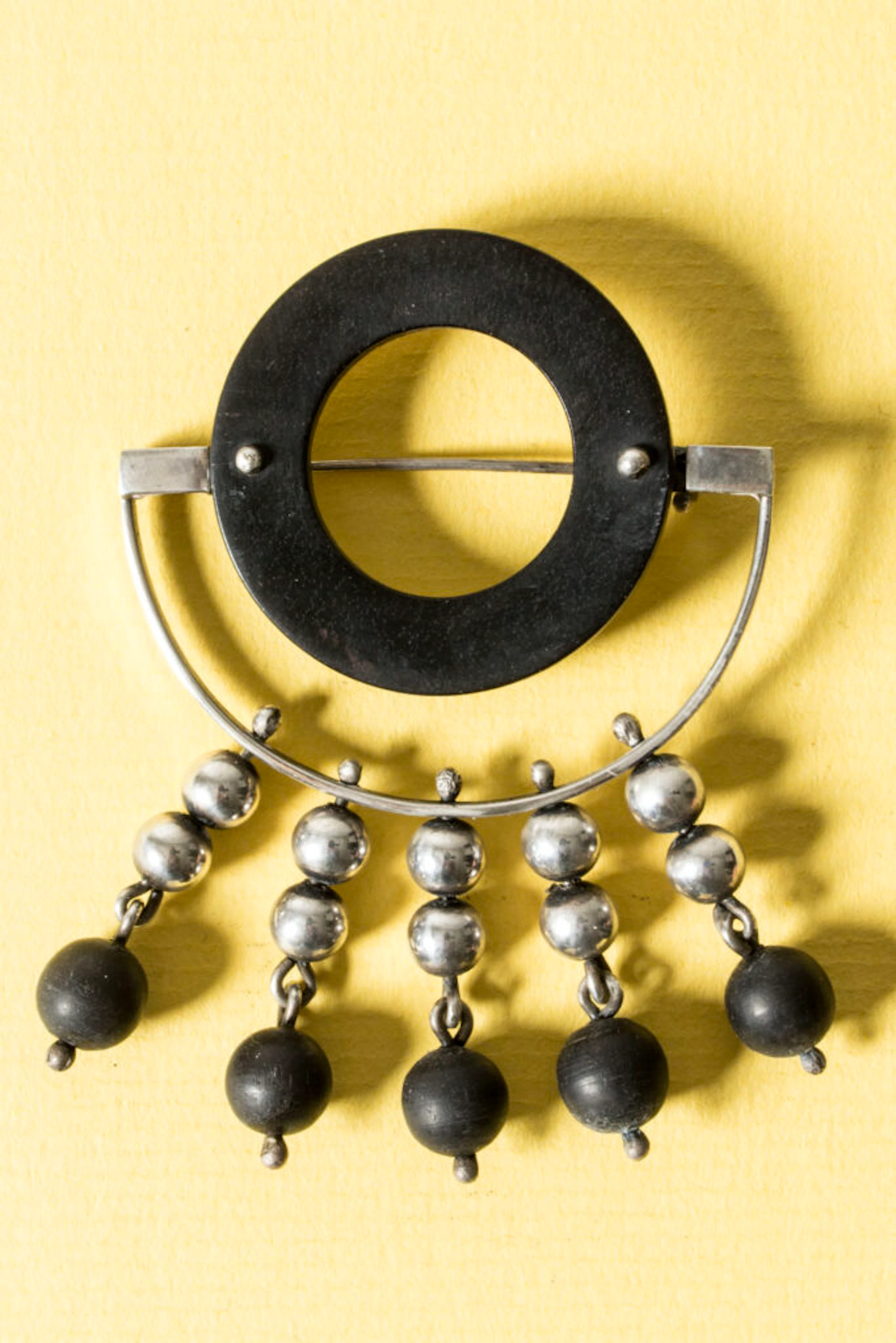 Midcentury silver brooch from Aarikka