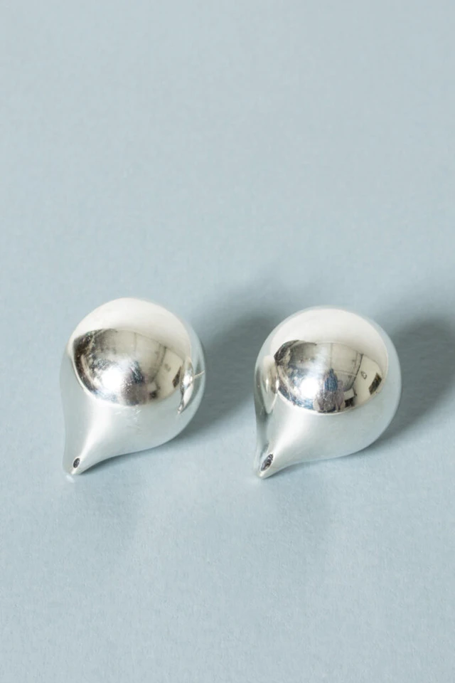 Silver drop earrings by Bent Gabrielsen Pedersen