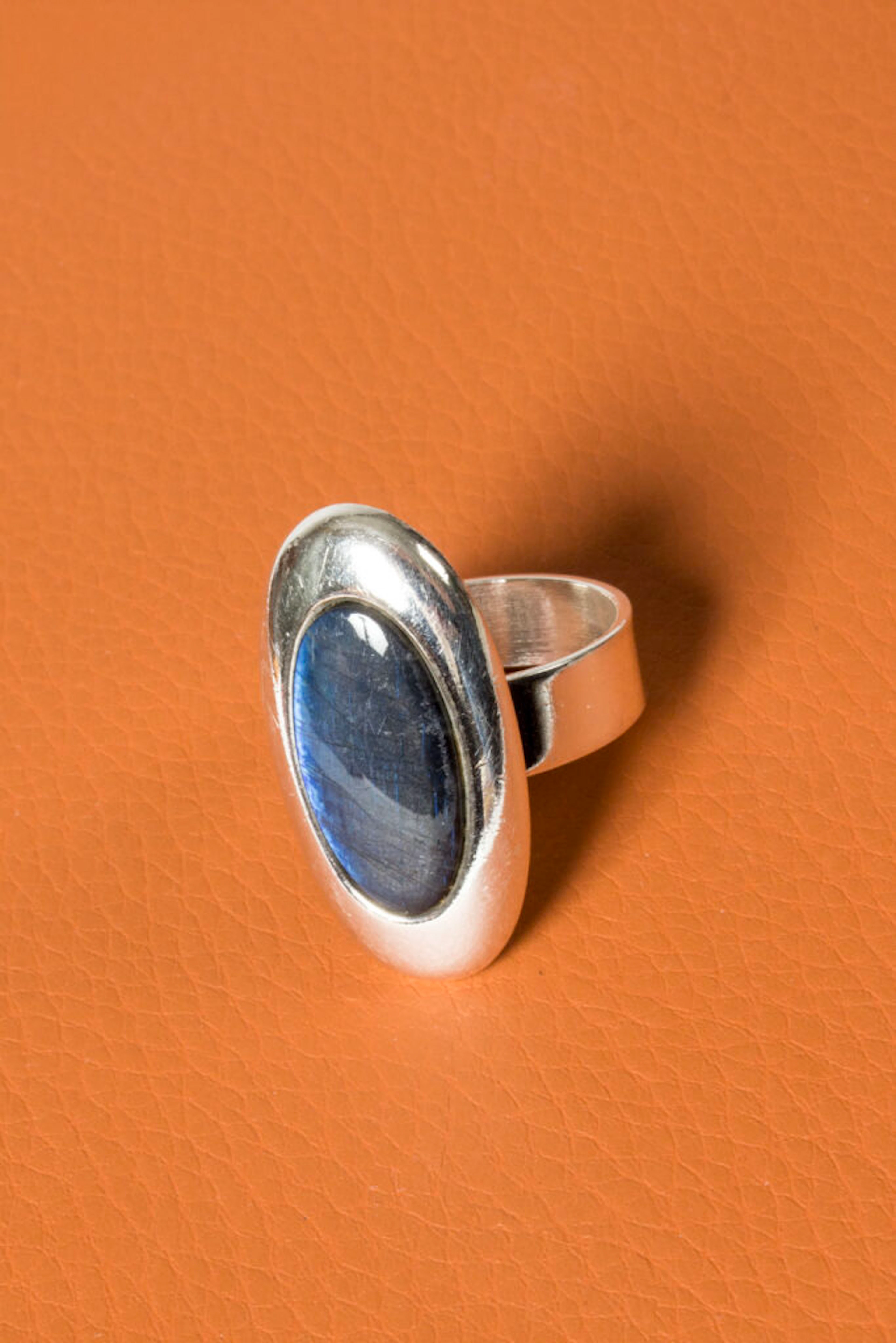 Silver and spectrolite ring from Kalevala Koru