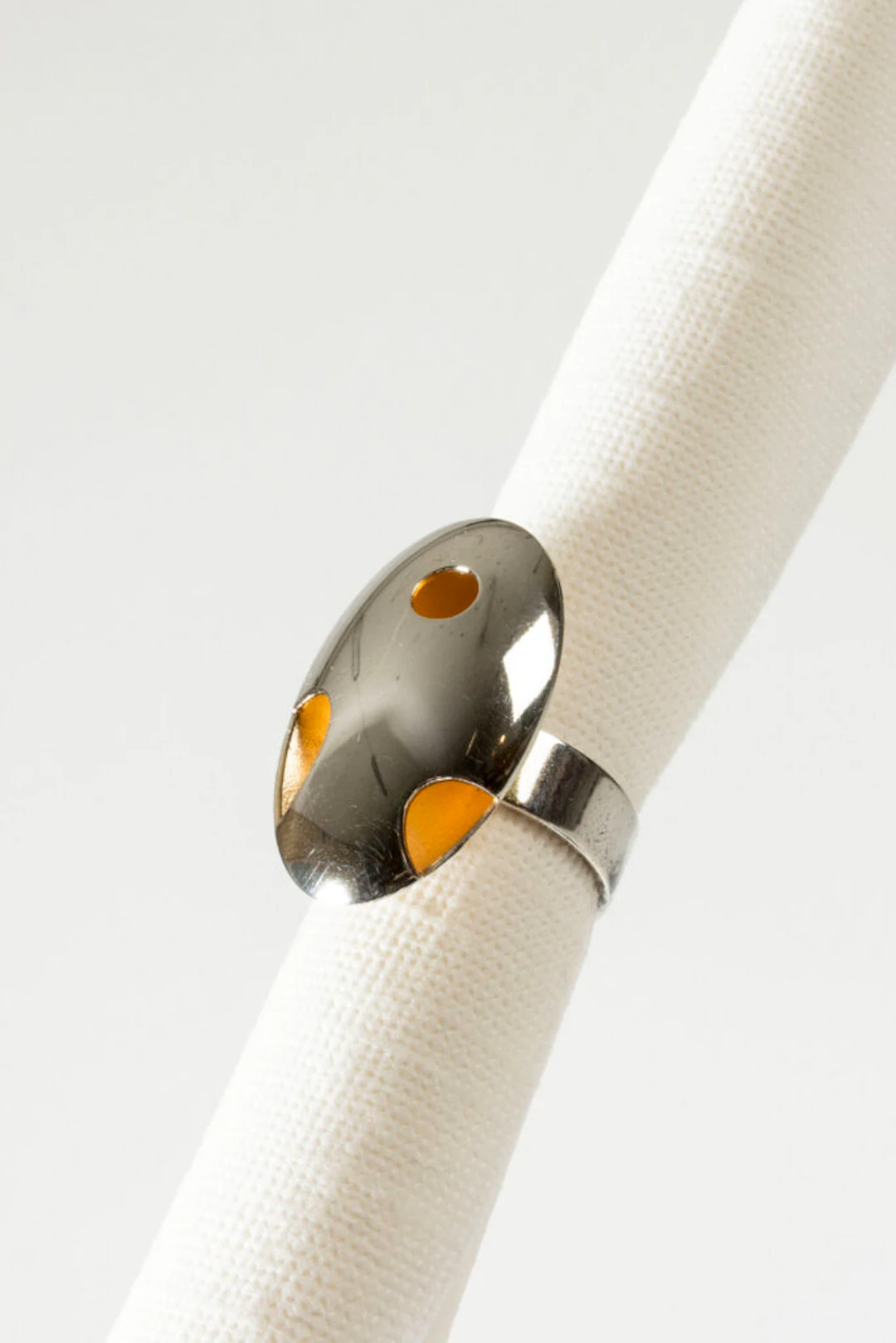 Silver and enamel ring from Kaunis Koru