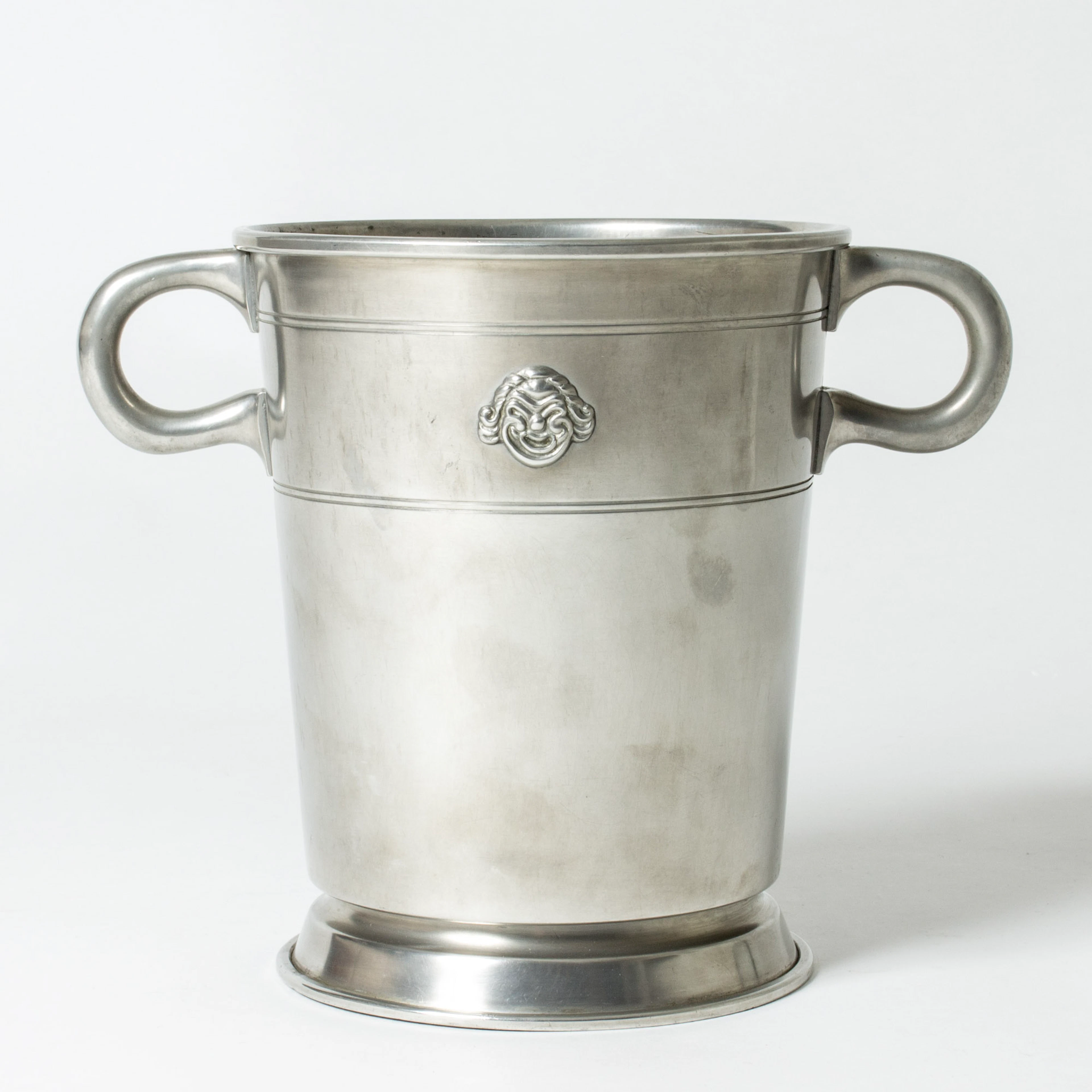 Vintage pewter ice bucket by Hugo Ghelin