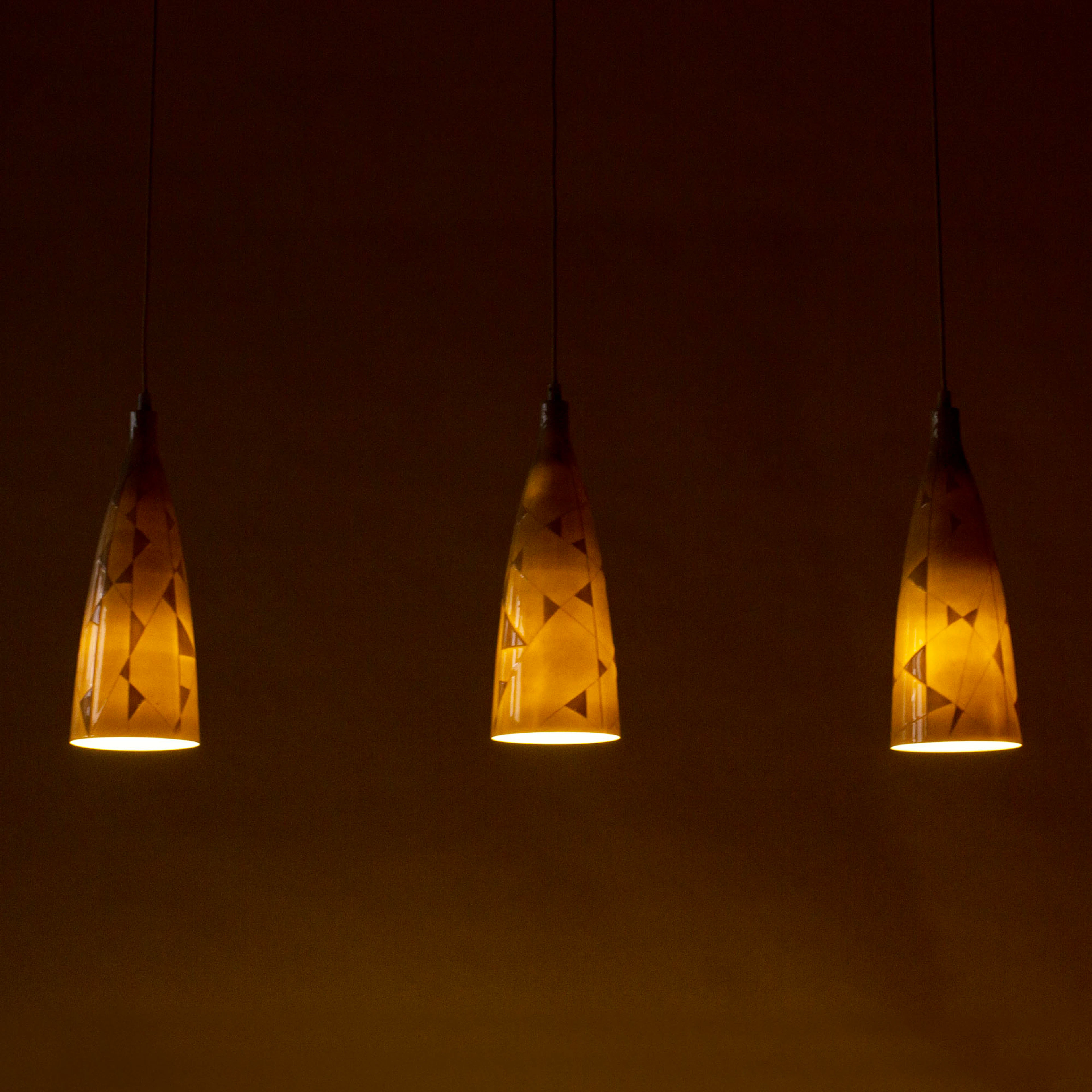 Porcelain pendant lights by Carl-Harry Stålhane