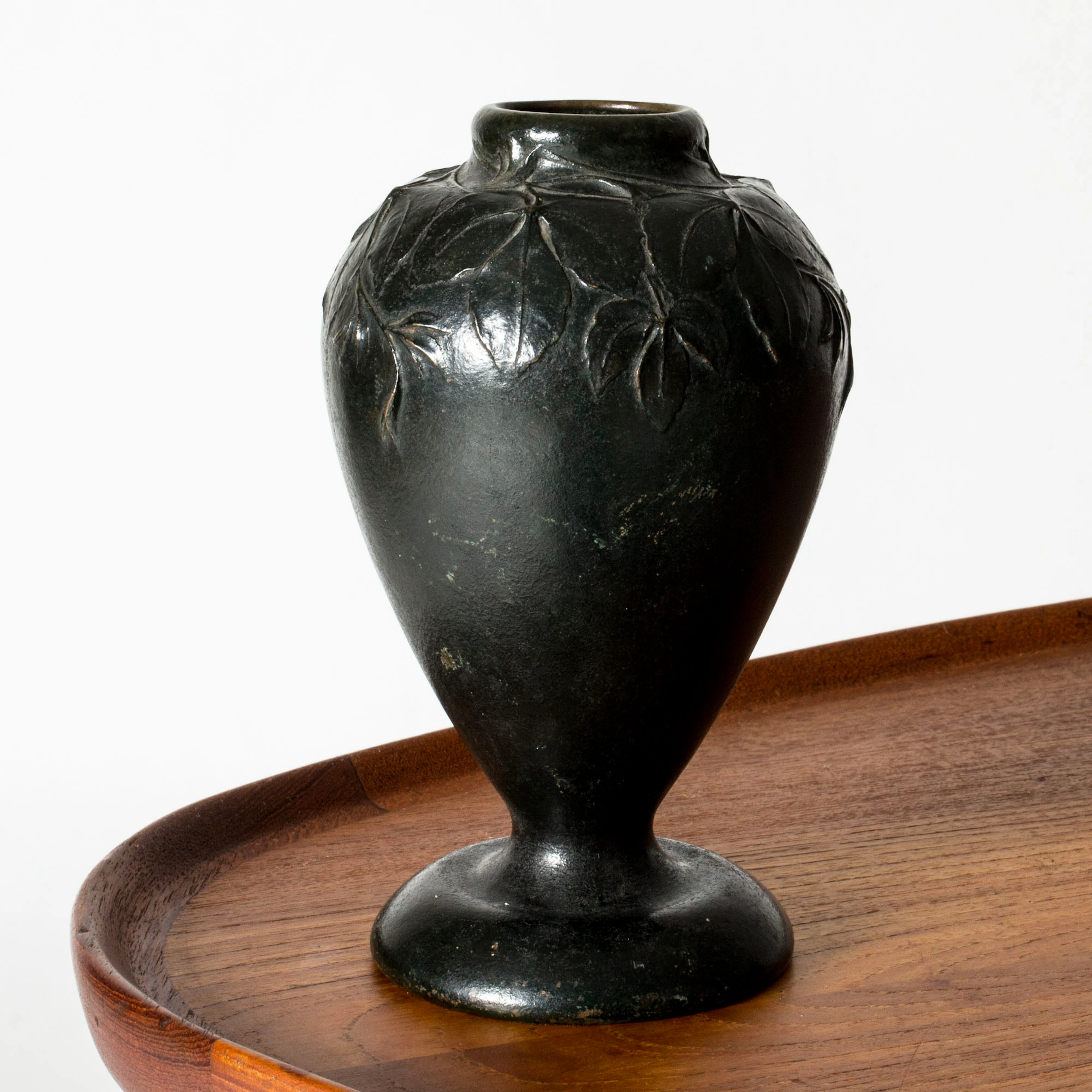 Art Noveau bronze vase by Hugo Elmqvist