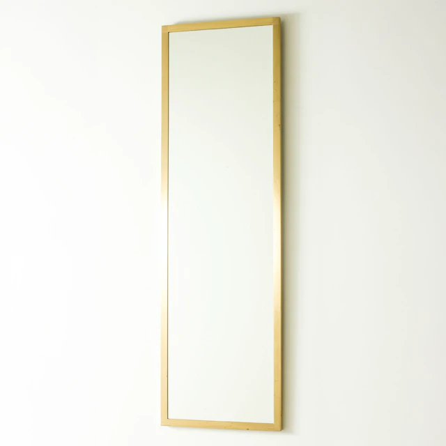 Brass wall mirror from Glasmäster i Markaryd