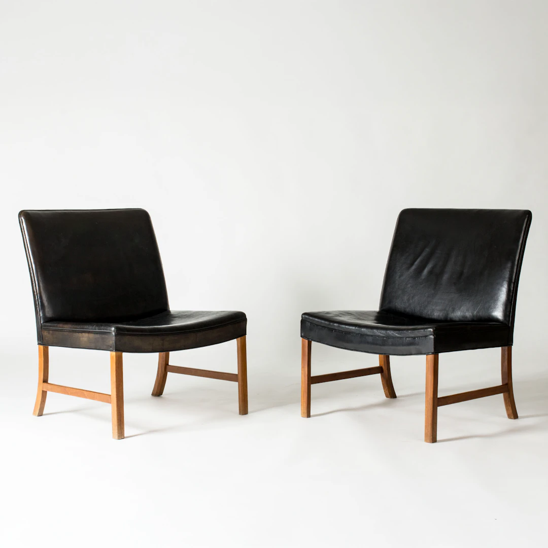 Danish Modern Lounge Chairs by Ole Wanscher