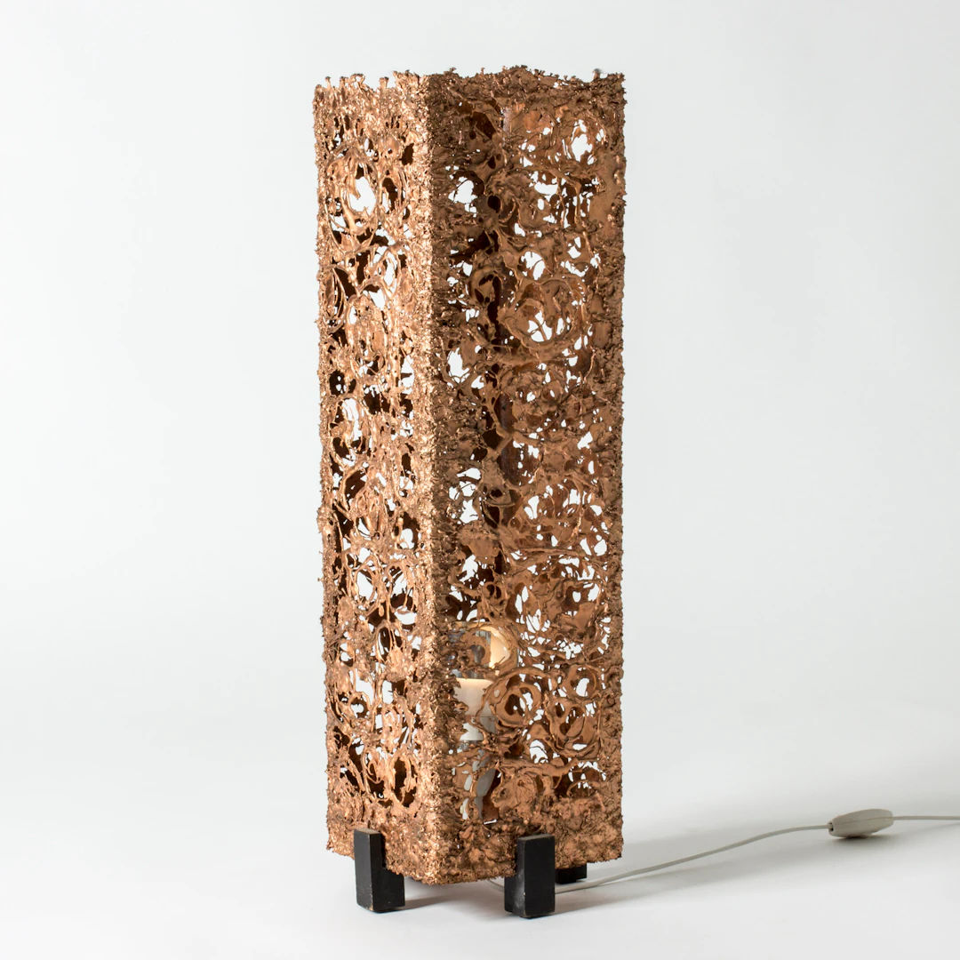 Swedish midcentury copper floor lamp