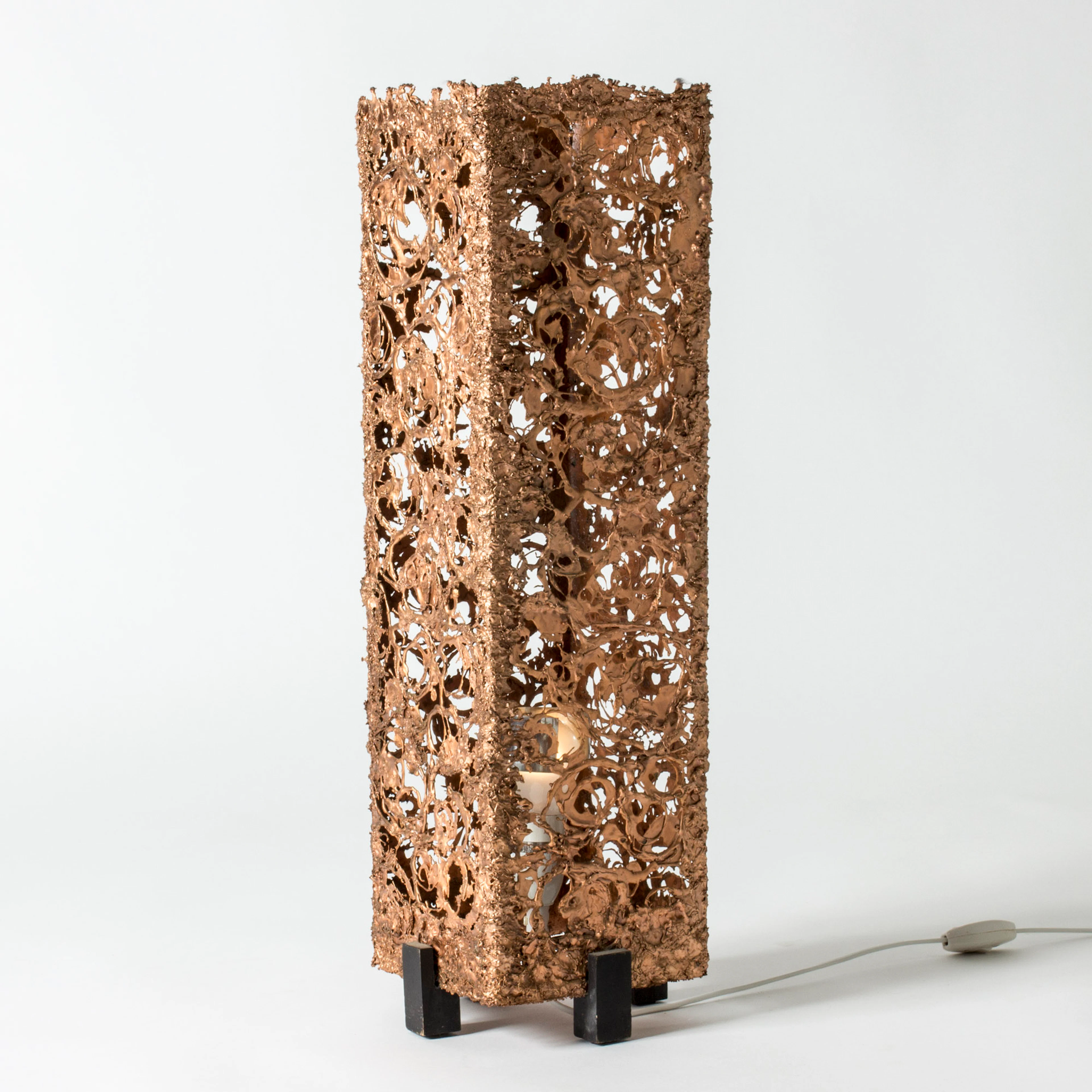 Swedish midcentury copper floor lamp