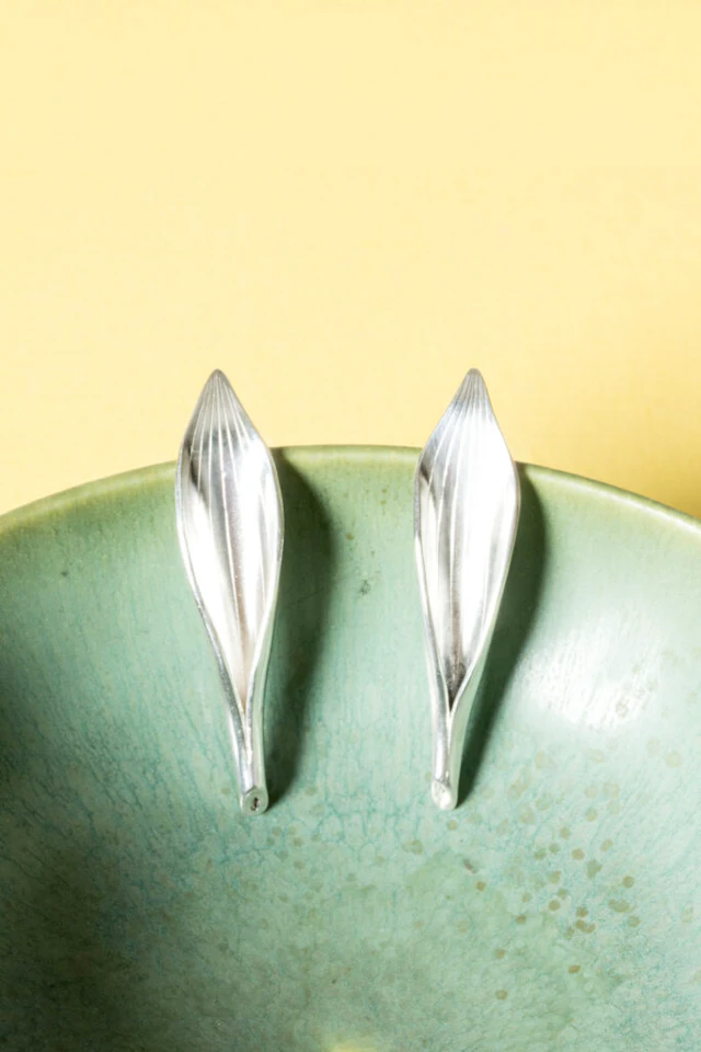 Midcentury silver earrings by Gertrud Engel
