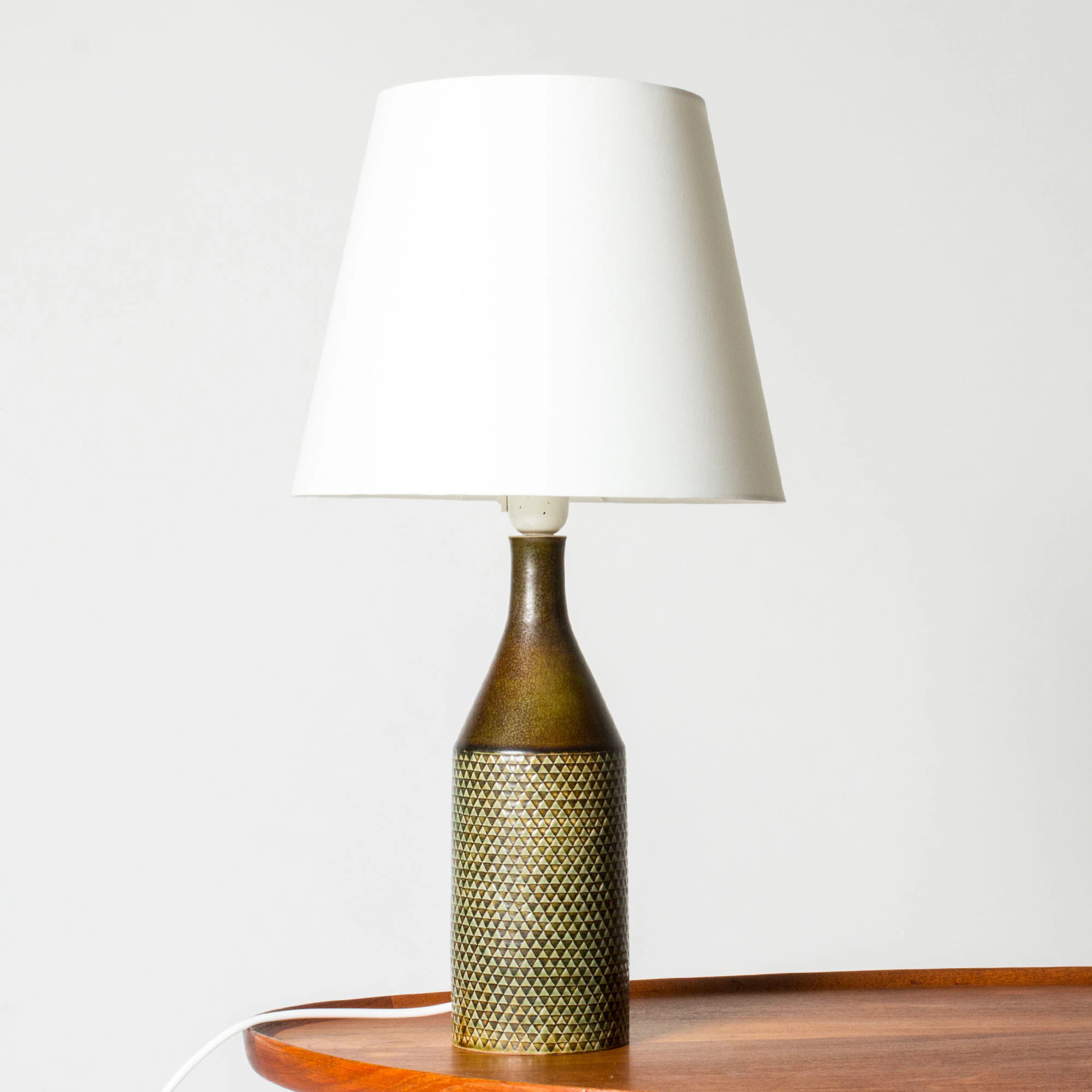 Stoneware table lamp by Stig Lindberg