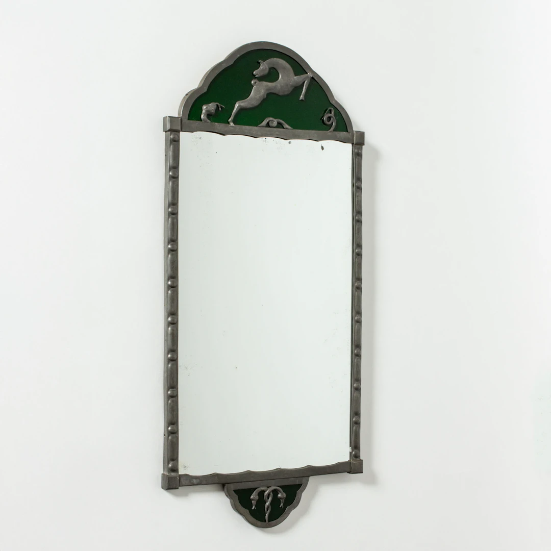 Swedish Grace Pewter Wall Mirror